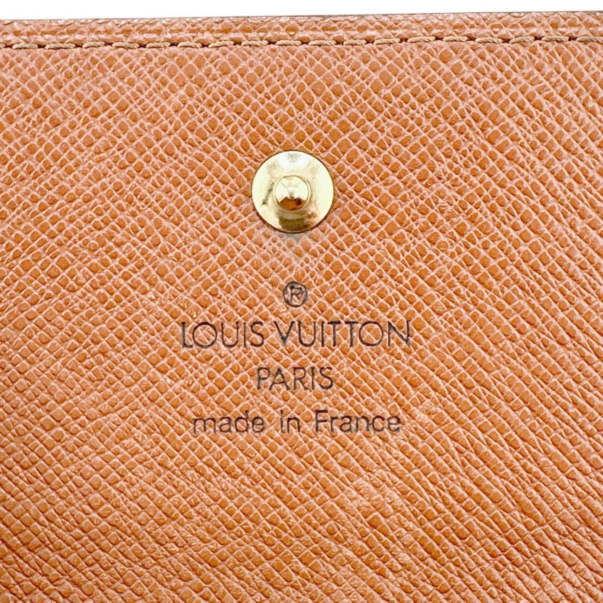 Louis Vuitton Brown Monogram Long Wallet (Tri-Fold) (Pre-Owned)