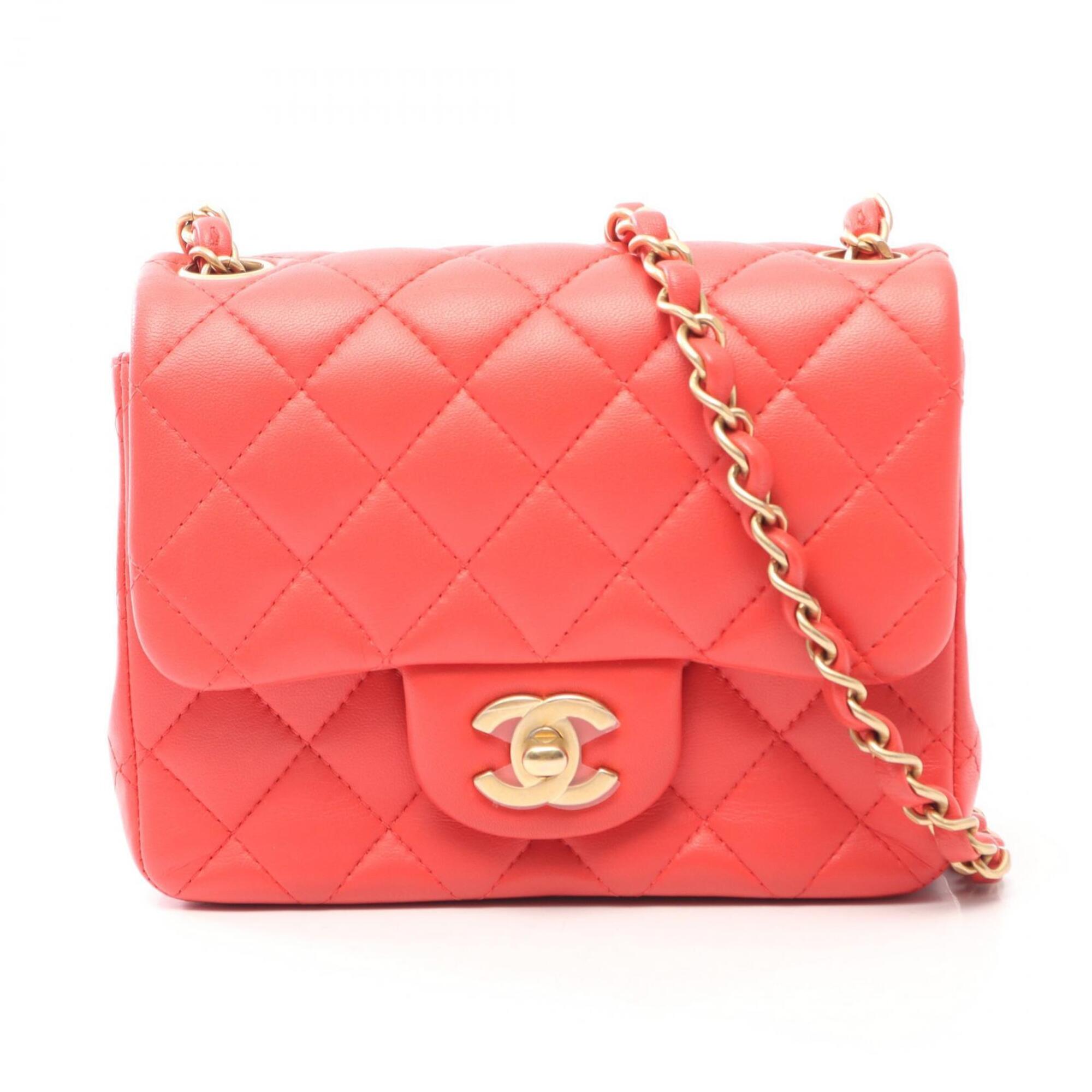 Chanel Pink Leather Handbag Shoulder Bag (Pre-Owned)