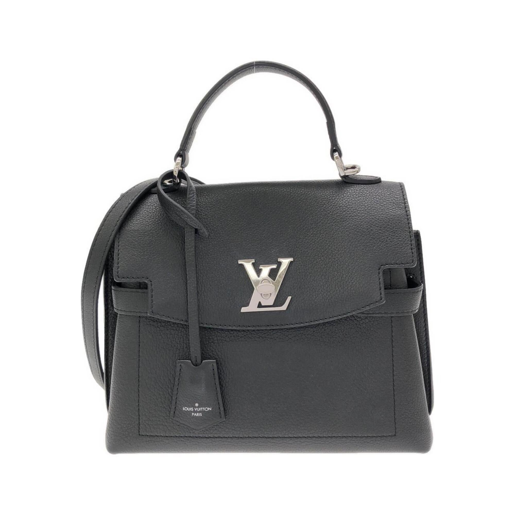 Louis Vuitton Black Leather Handbag (Pre-Owned)