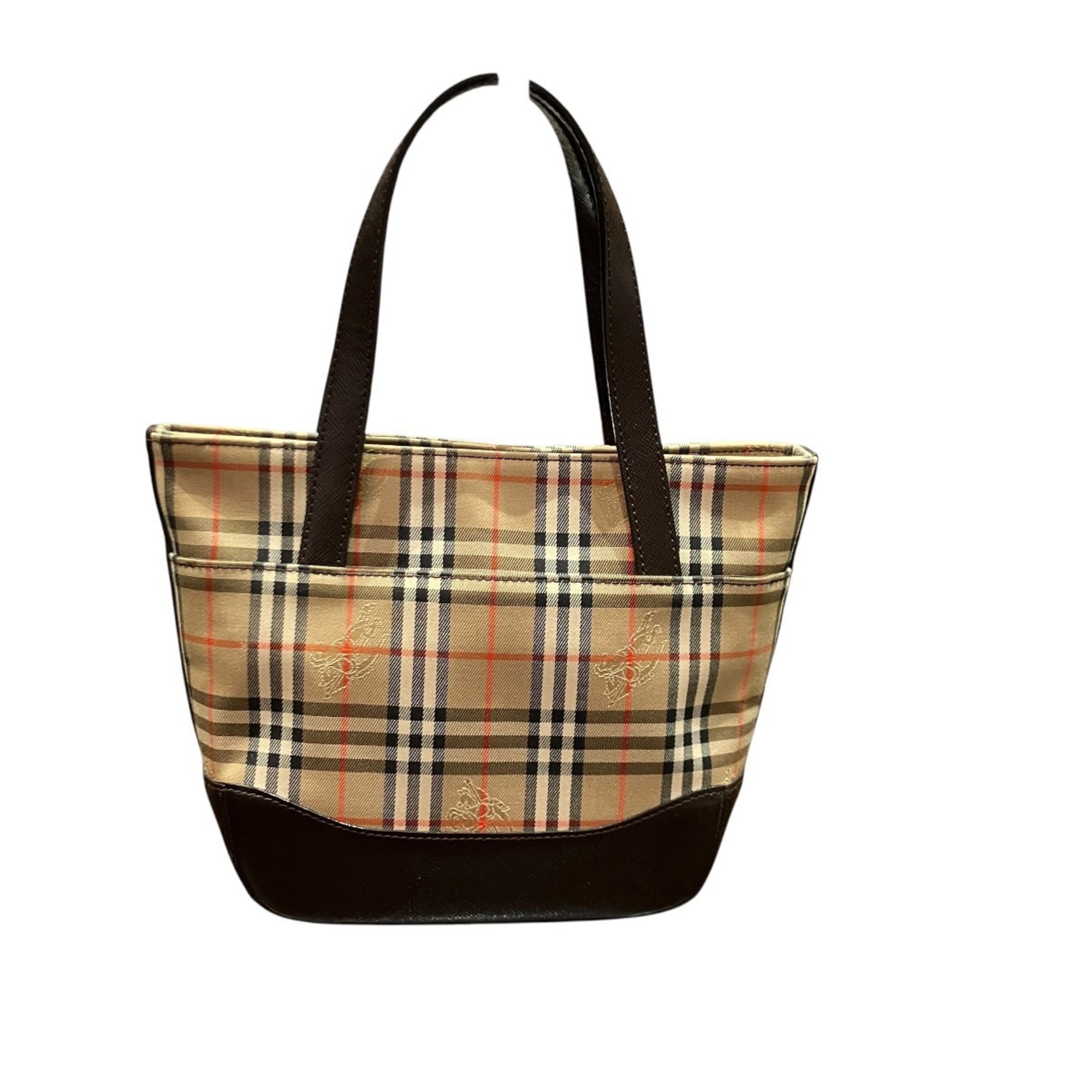 Burberry Beige Canvas Leather Handbag (Pre-Owned)