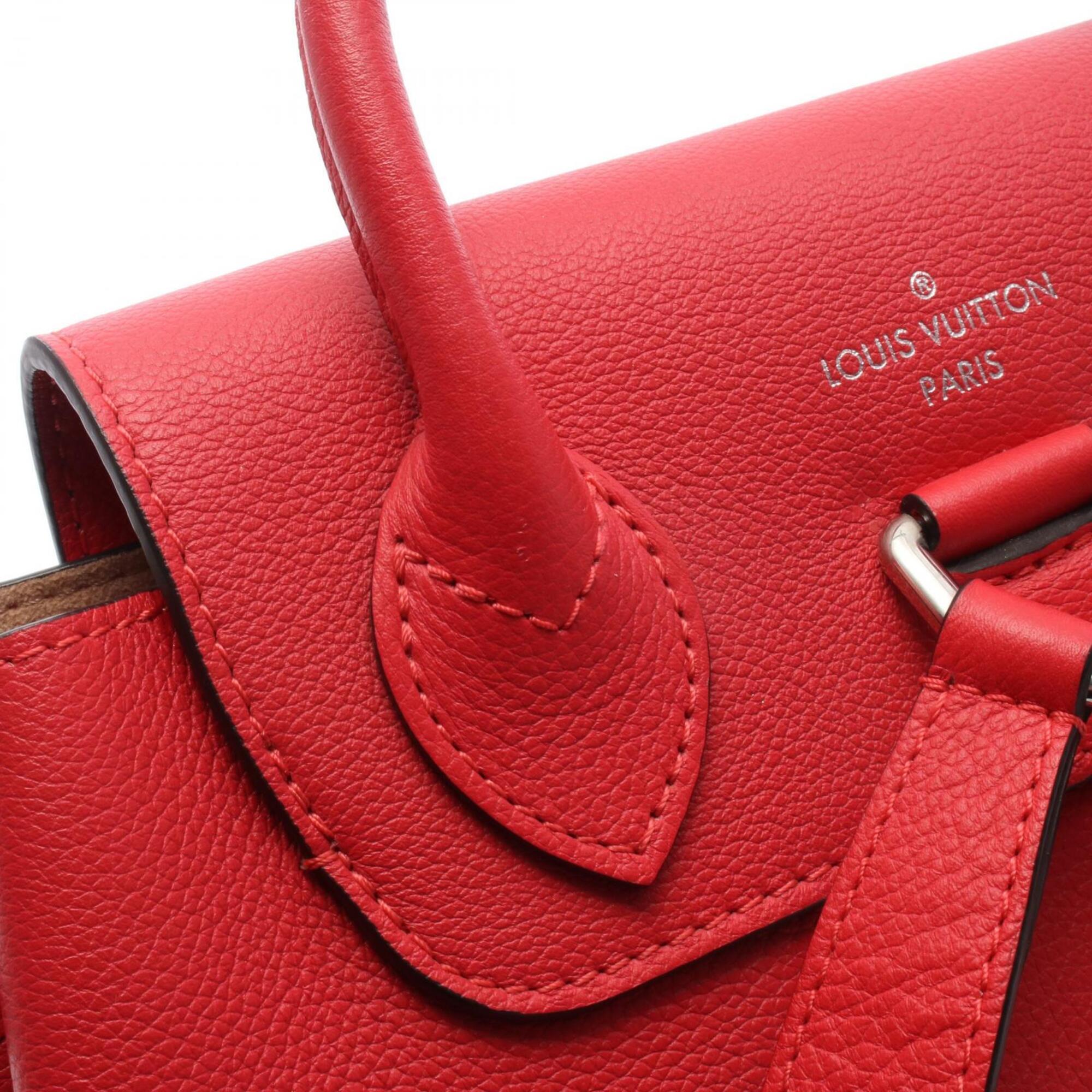 Louis Vuitton Red Color Ruby Leather Backpack Handbag (Pre-Owned)
