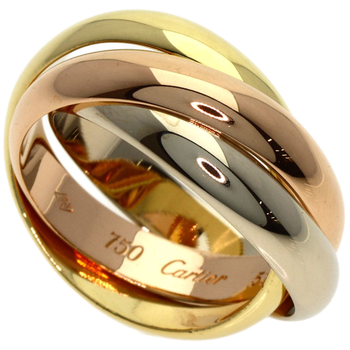 Cartier Trinity Yellow Gold (18K) Pink Gold (18K) White Gold (18K) Band Ring (Pre-Owned)
