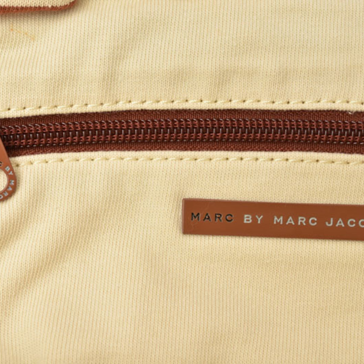 Marc By Marc Jacobs Brown White Cotton Tote Bag (Pre-Owned)