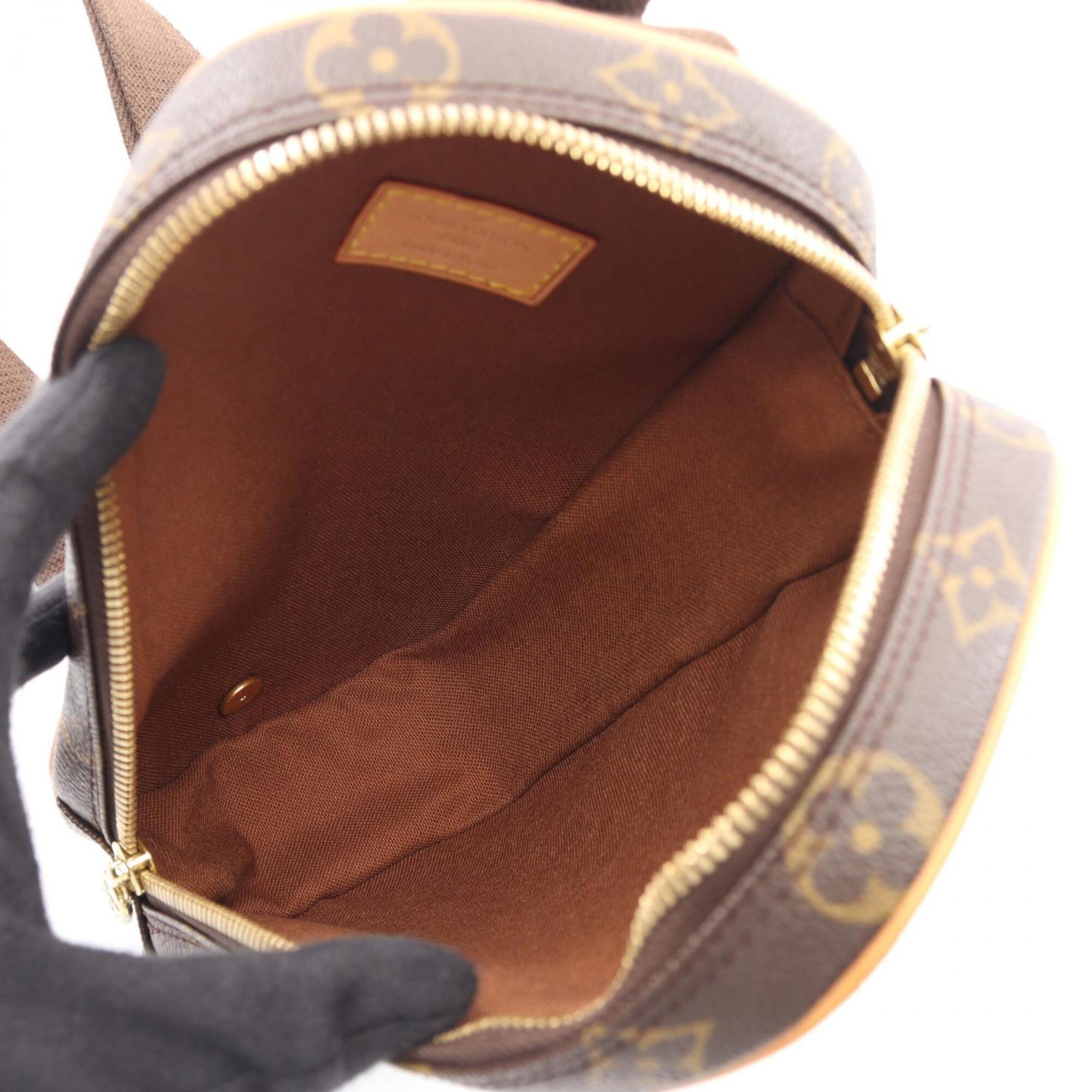 Louis Vuitton Brown Coated Canvas Leather Fanny Pack Handbag (Pre-Owned)