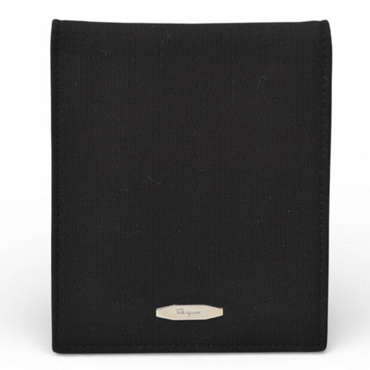 Salvatore Ferragamo Black Canvas Wallet (Bi-Fold) (Pre-Owned)