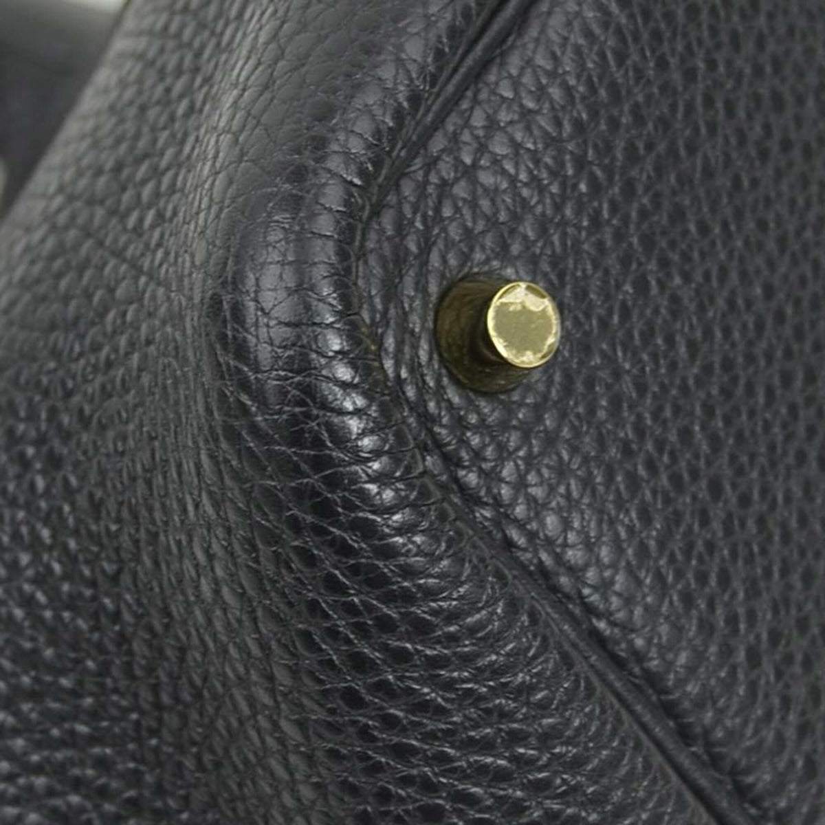 Hermes Black Taurillon Clemence Leather Handbag (Pre-Owned)