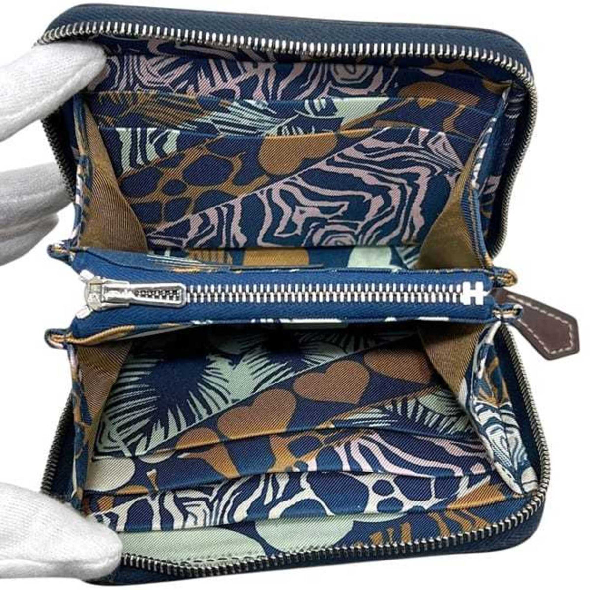Hermes Navy Togo Leather Coin Purse/Coin Case (Pre-Owned)