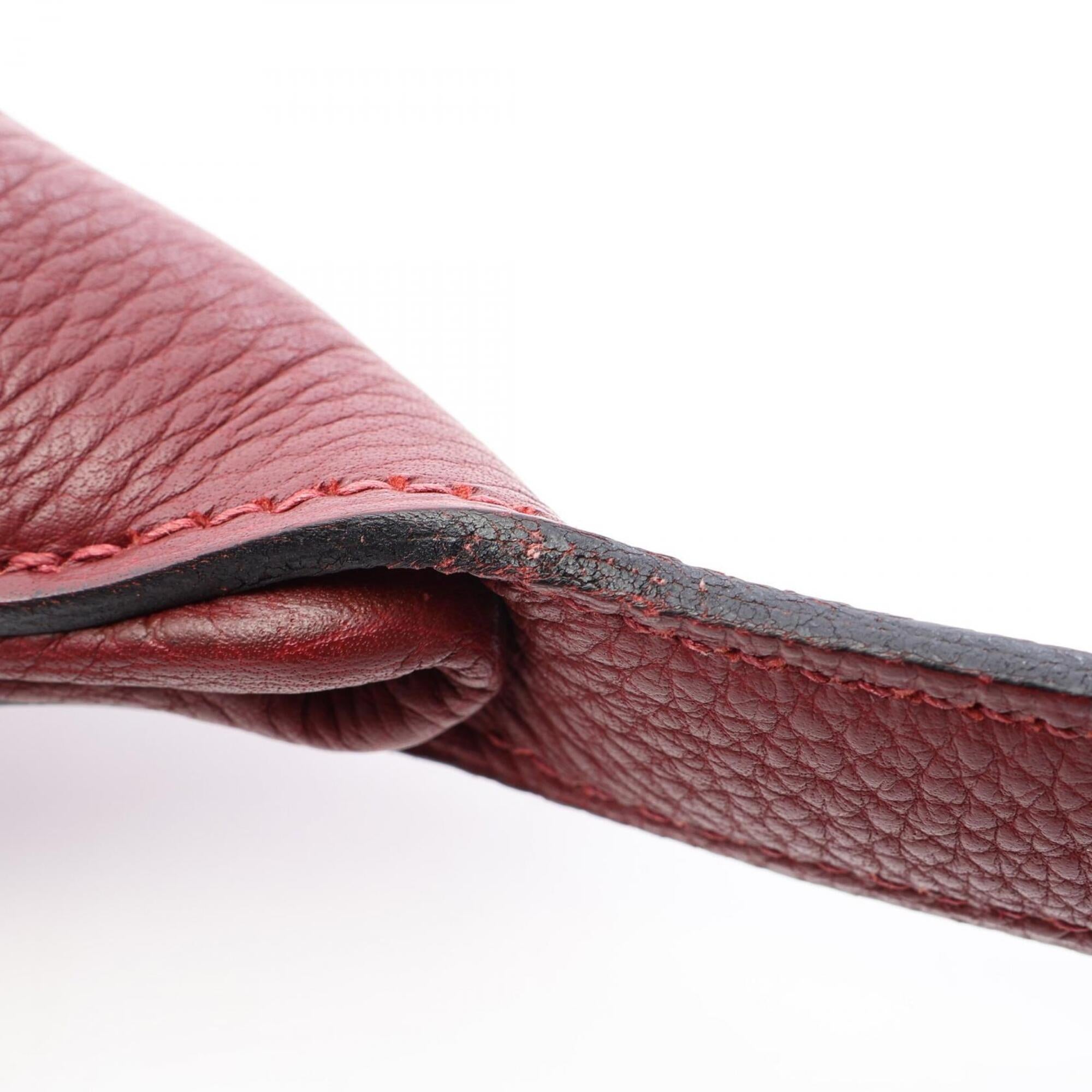 Hermes Bordeaux Rouge H Togo Leather Handbag Shoulder Bag (Pre-Owned)
