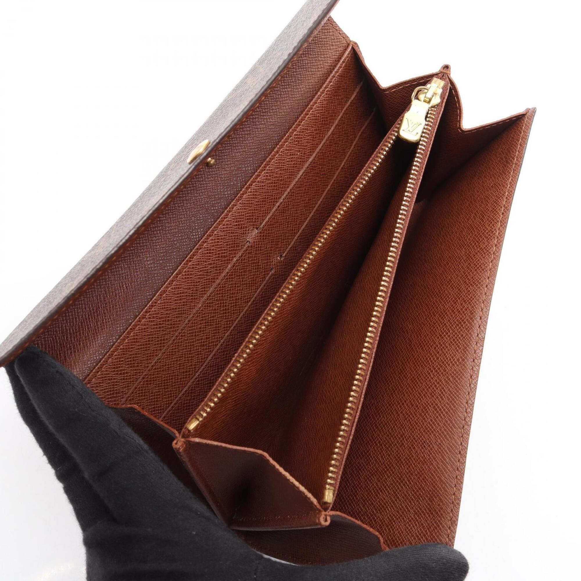 Louis Vuitton Brown Pvc Long Wallet (Bi-Fold) (Pre-Owned)