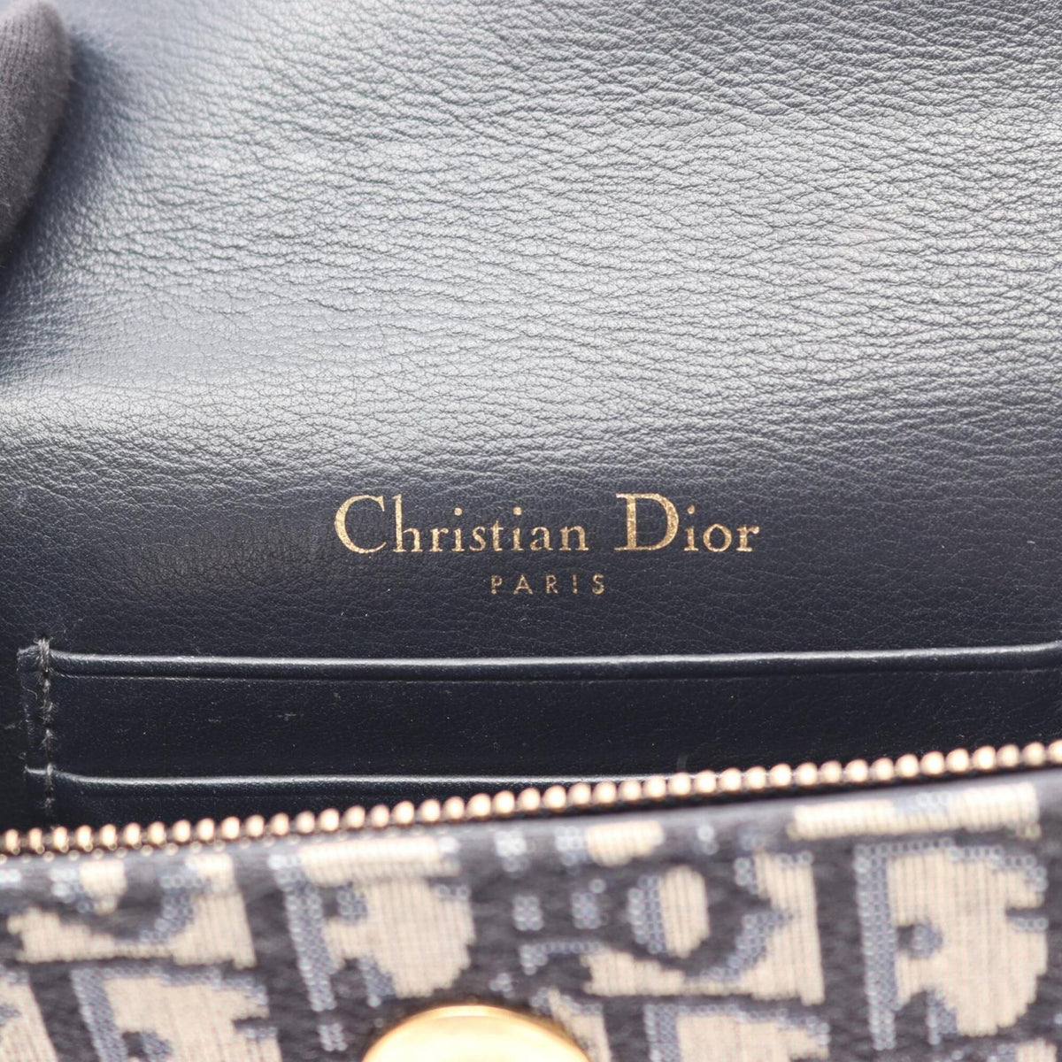 Christian Dior Ivory Navy Canvas Leather Fanny Pack Handbag Saddle Bag (Pre-Owned)