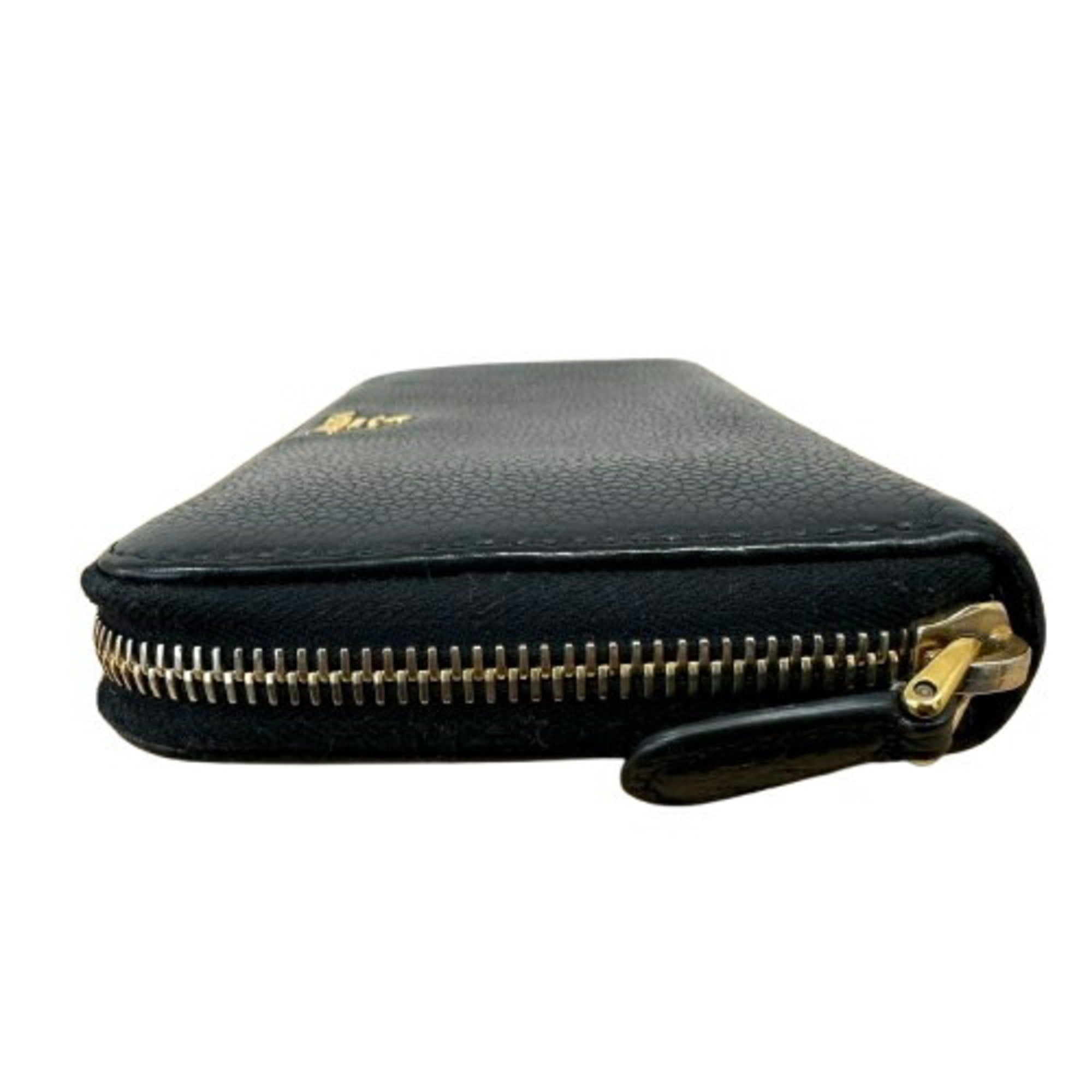 Prada Black Leather Long Wallet (Bi-Fold) (Pre-Owned)