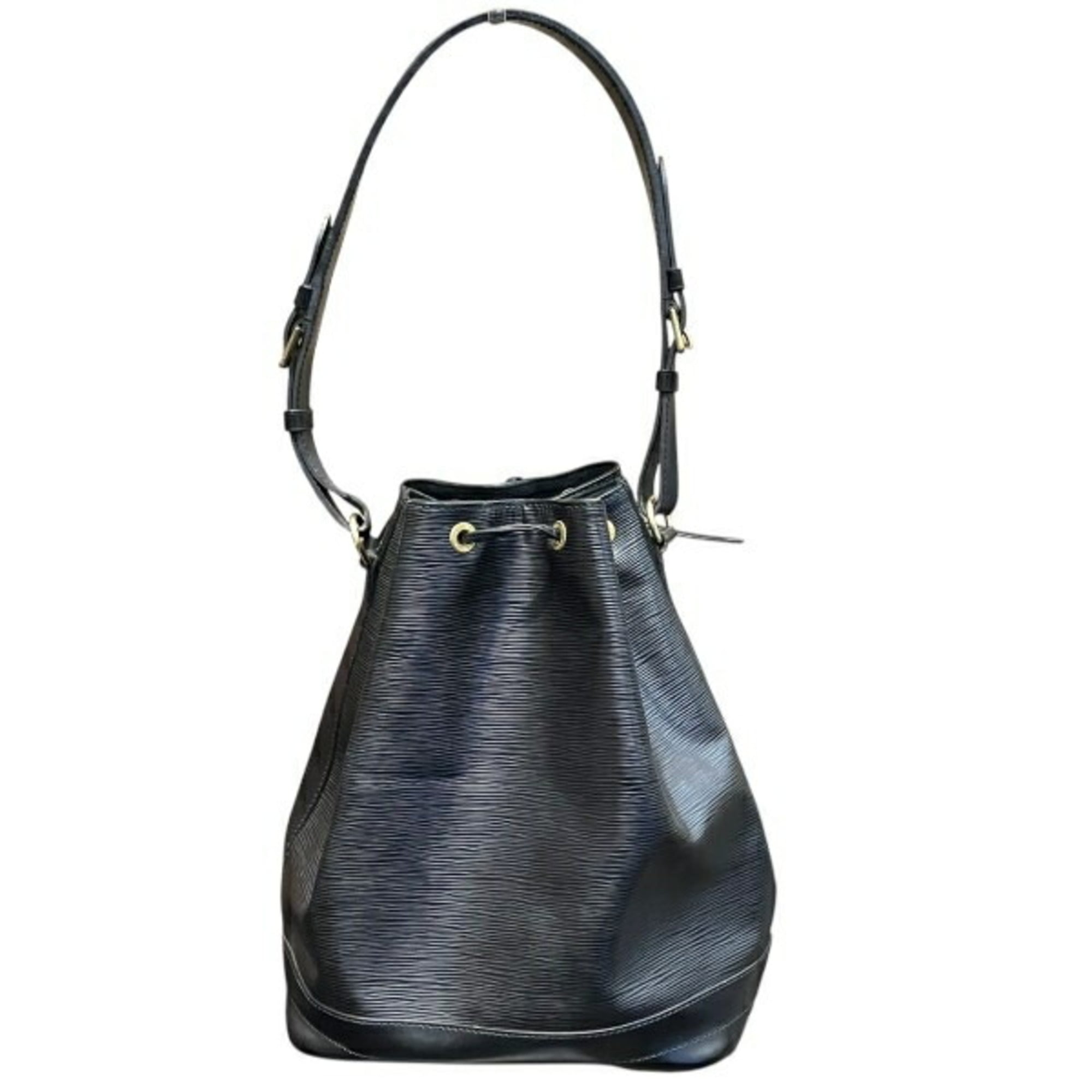 Louis Vuitton Black Noir Leather Handbag Shoulder Bag Tote Bag (Pre-Owned)