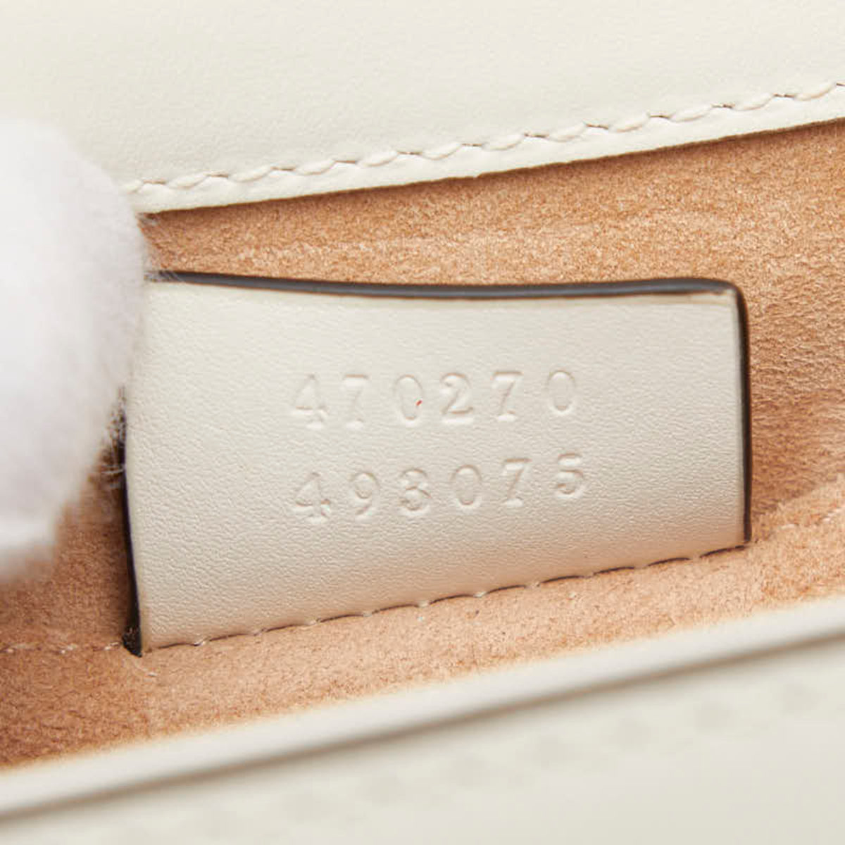 Gucci White Leather Handbag Shoulder Bag (Pre-Owned)