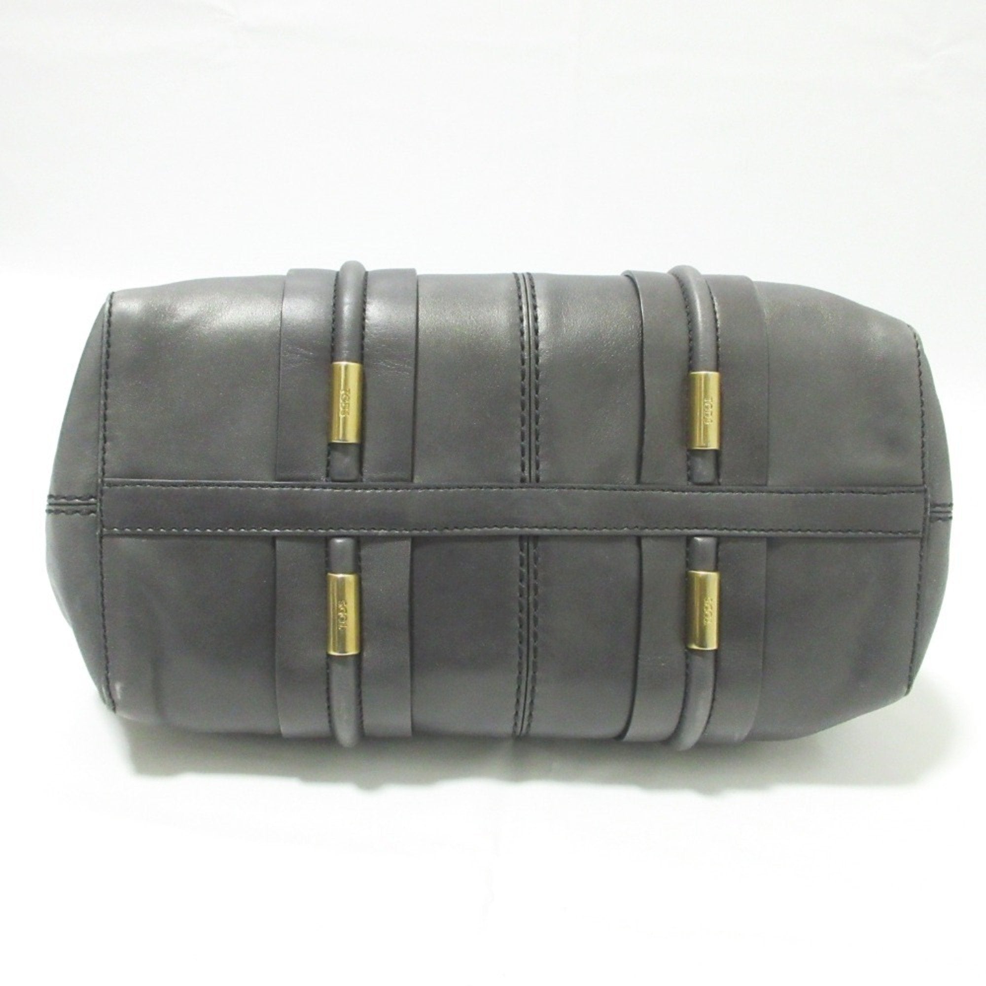 Tod's Gray Leather Handbag (Pre-Owned)