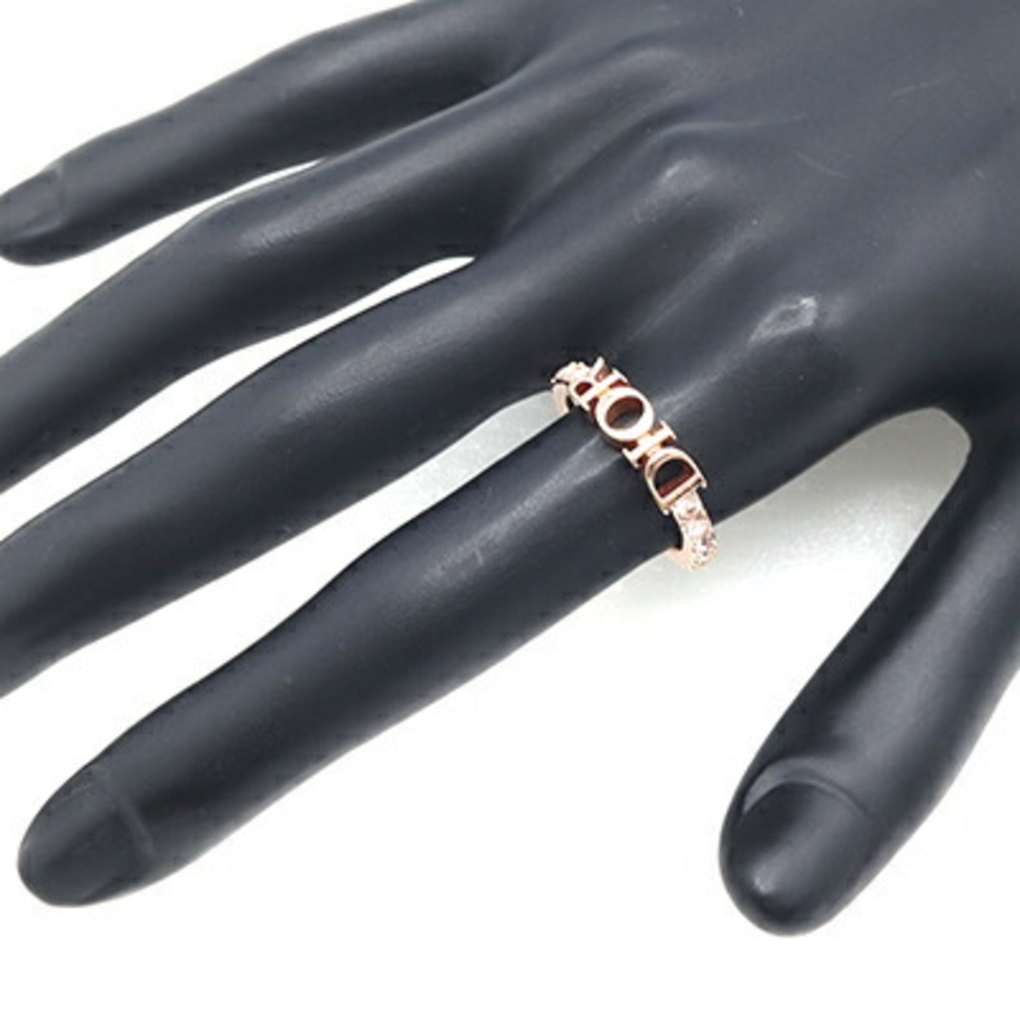 Christian Dior Pink Gold Metal Band Ring (Pre-Owned)