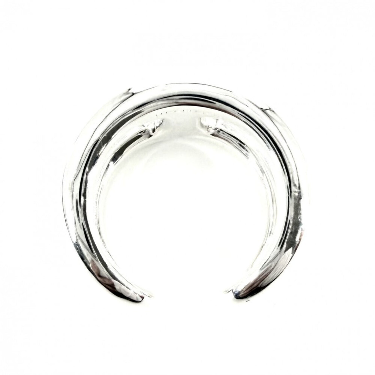 Hermes Silver Silver 925 Band Ring (Pre-Owned)