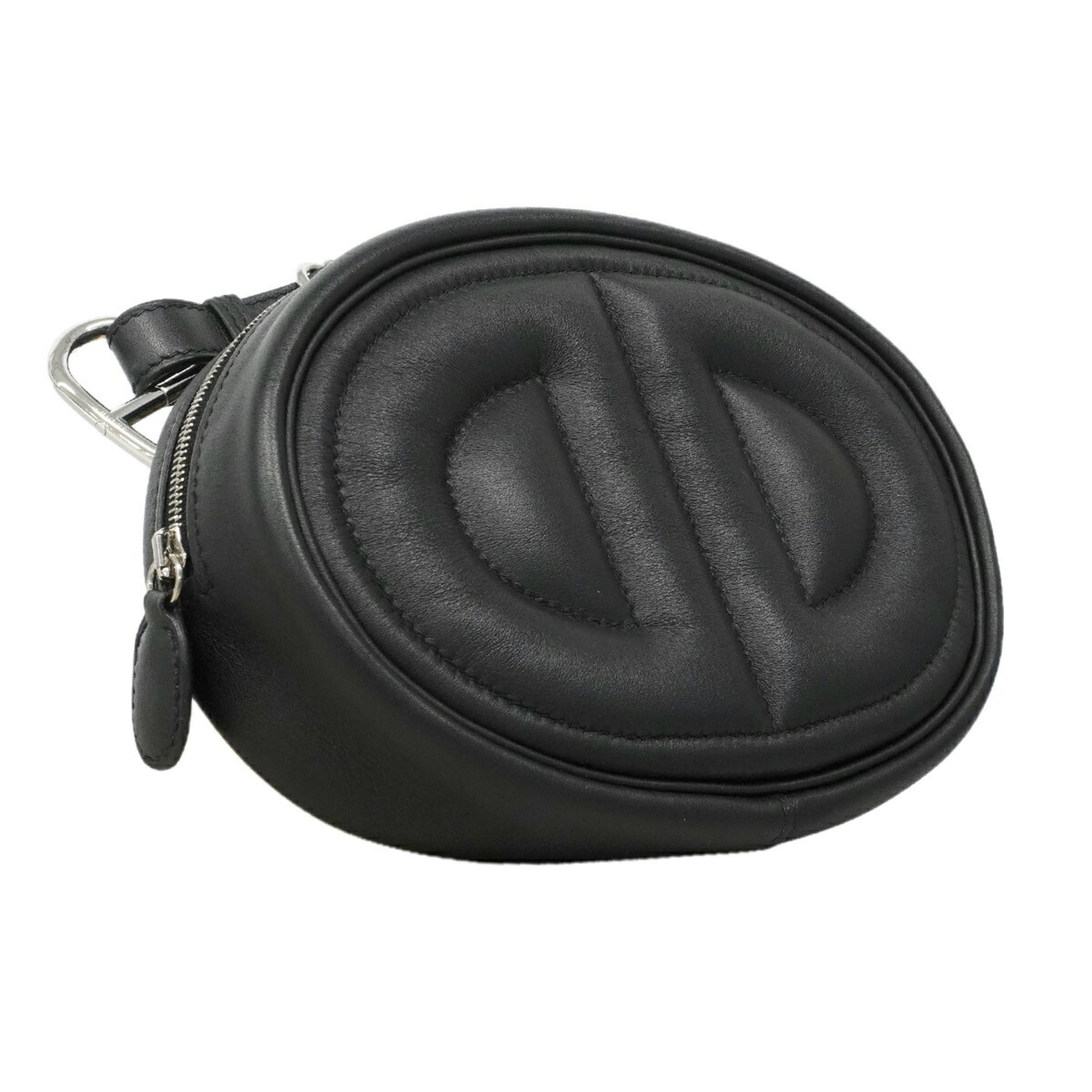 Hermes Black Swift Leather Shoulder Bag (Pre-Owned)
