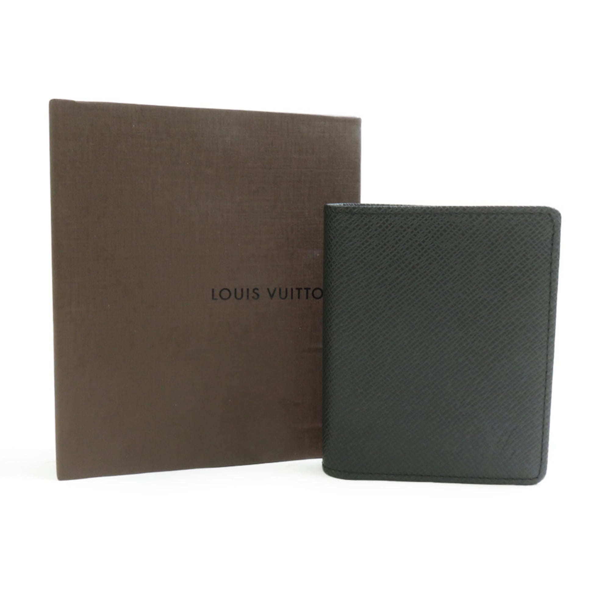 Louis Vuitton Black Taiga Leather Wallet (Bi-Fold) (Pre-Owned)