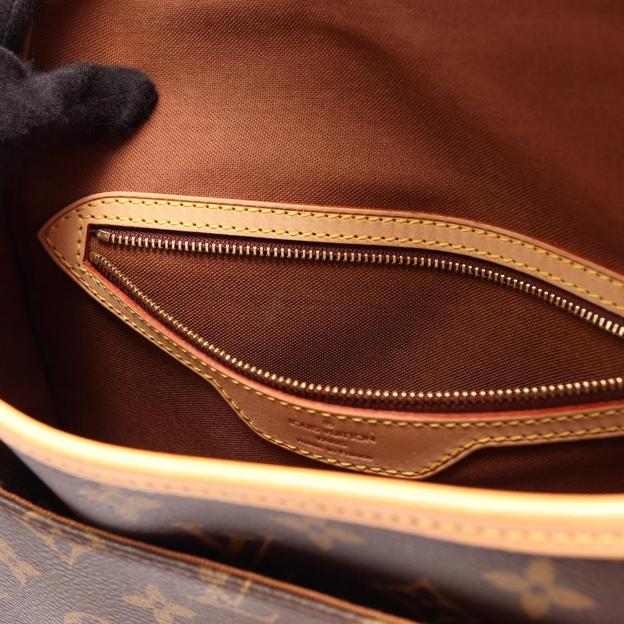 Louis Vuitton Brown Pvc Coated Canvas Leather Handbag Shoulder Bag (Pre-Owned)