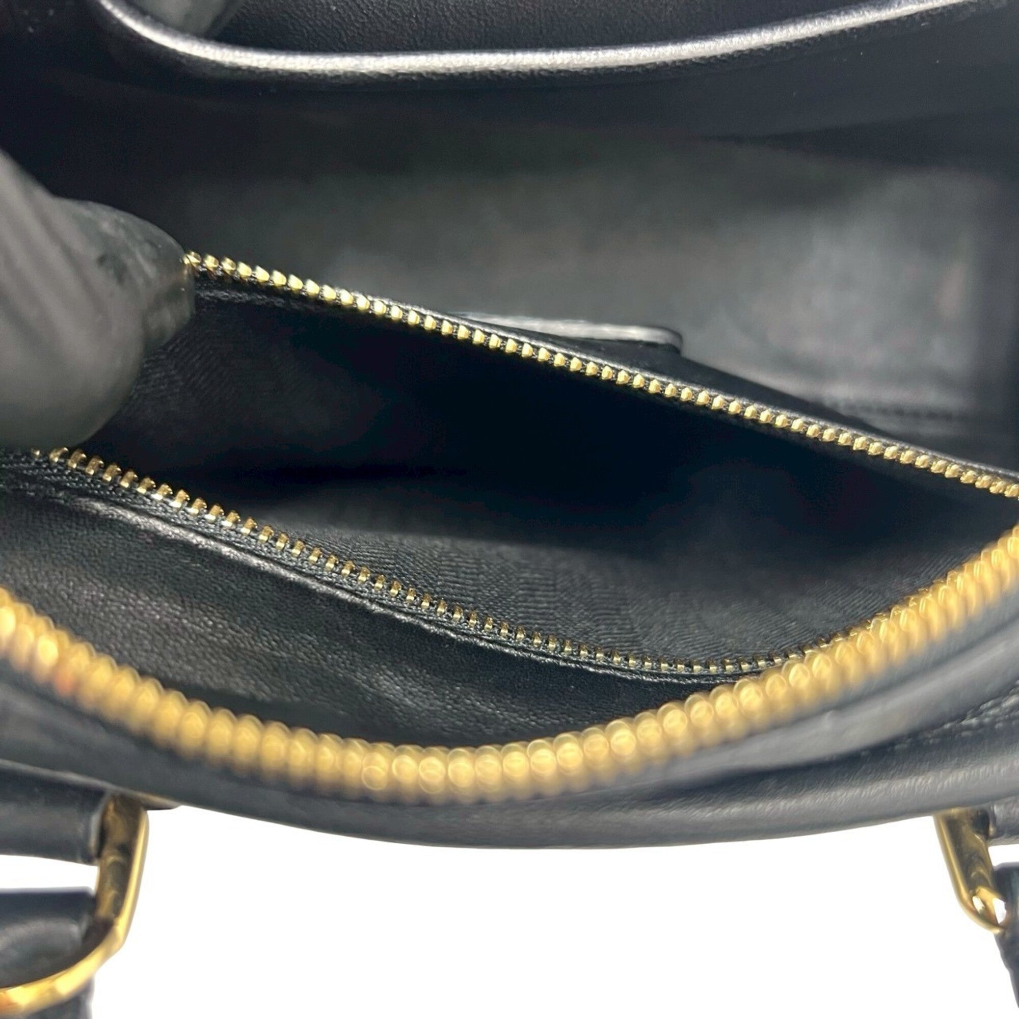 Loewe Black Leather Boston Bag Handbag Shoulder Bag (Pre-Owned)
