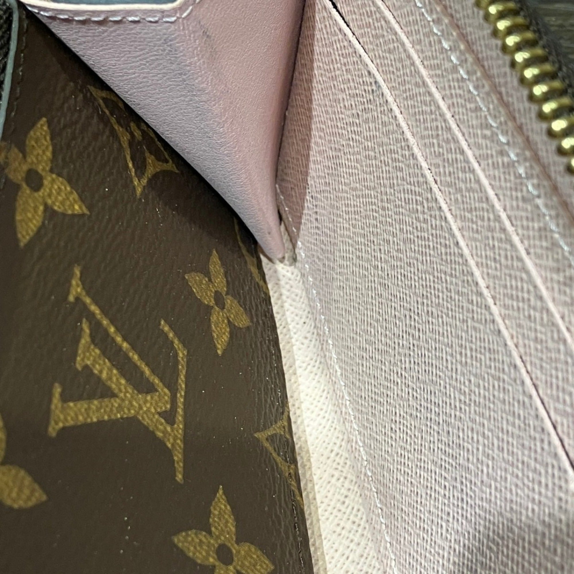 Louis Vuitton Monogram Brown Pink Monogram Long Wallet (Bi-Fold) (Pre-Owned)