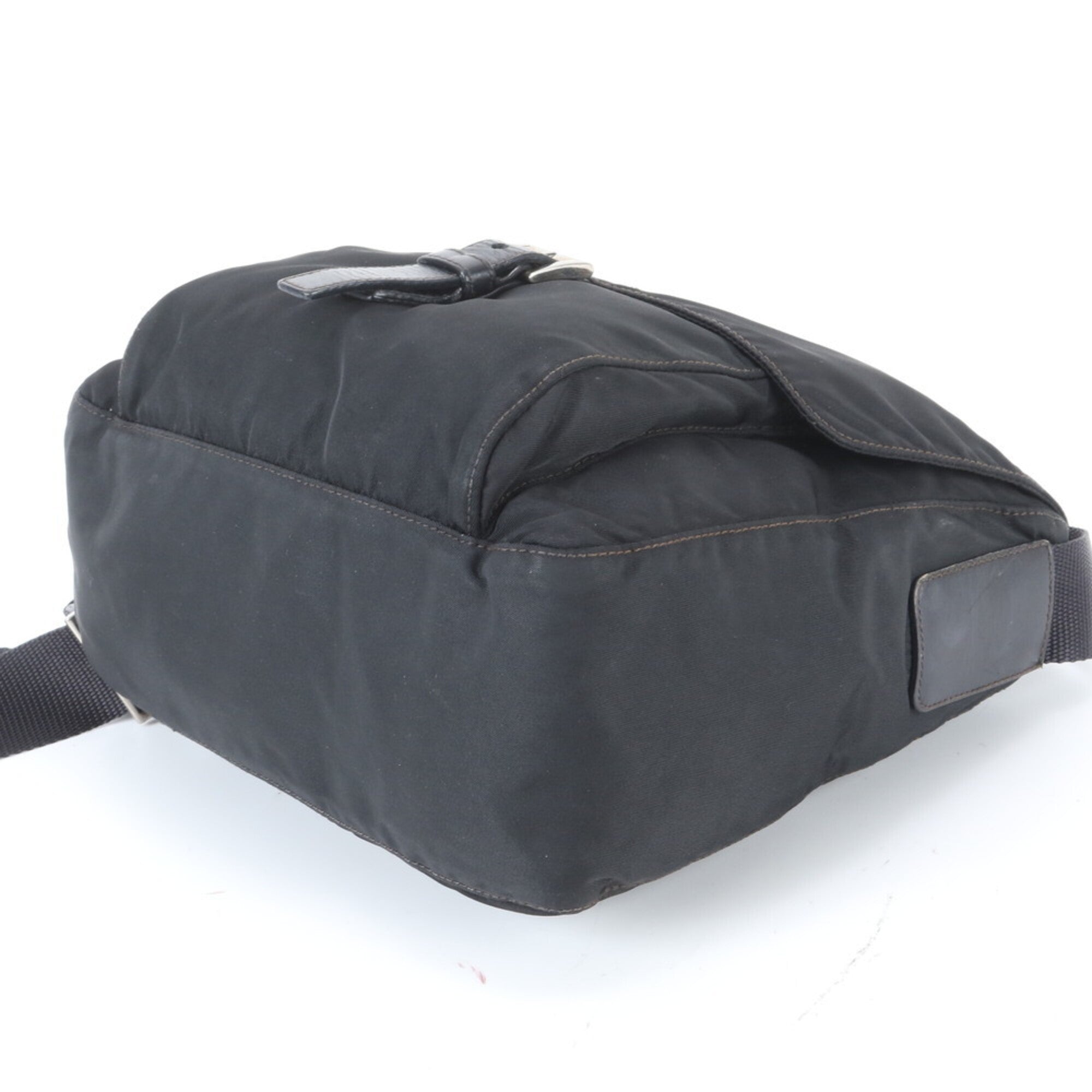 Prada Black Nylon Leather Shoulder Bag (Pre-Owned)