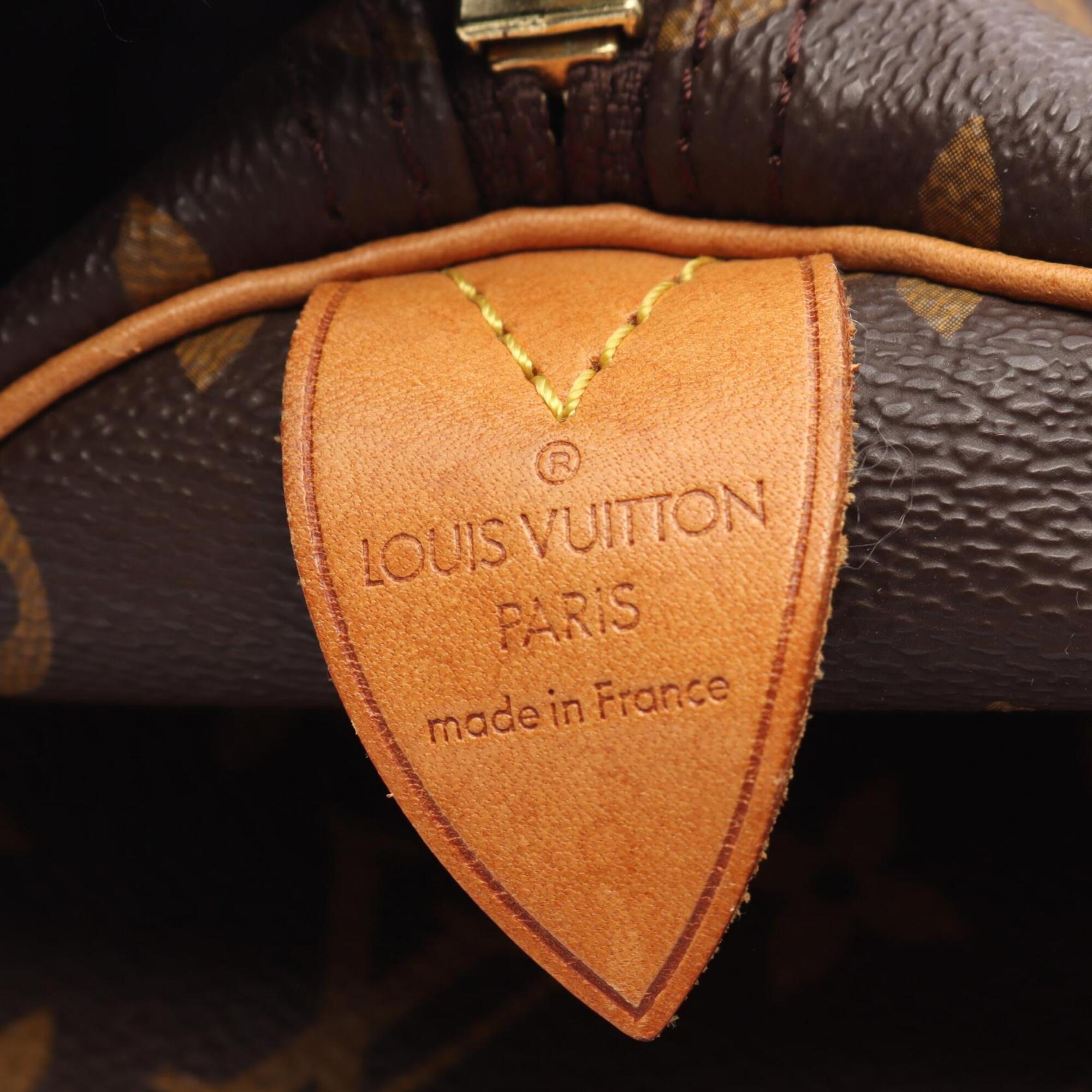 Louis Vuitton Brown Coated Canvas Pvc Monogram Leather Boston Bag Handbag (Pre-Owned)