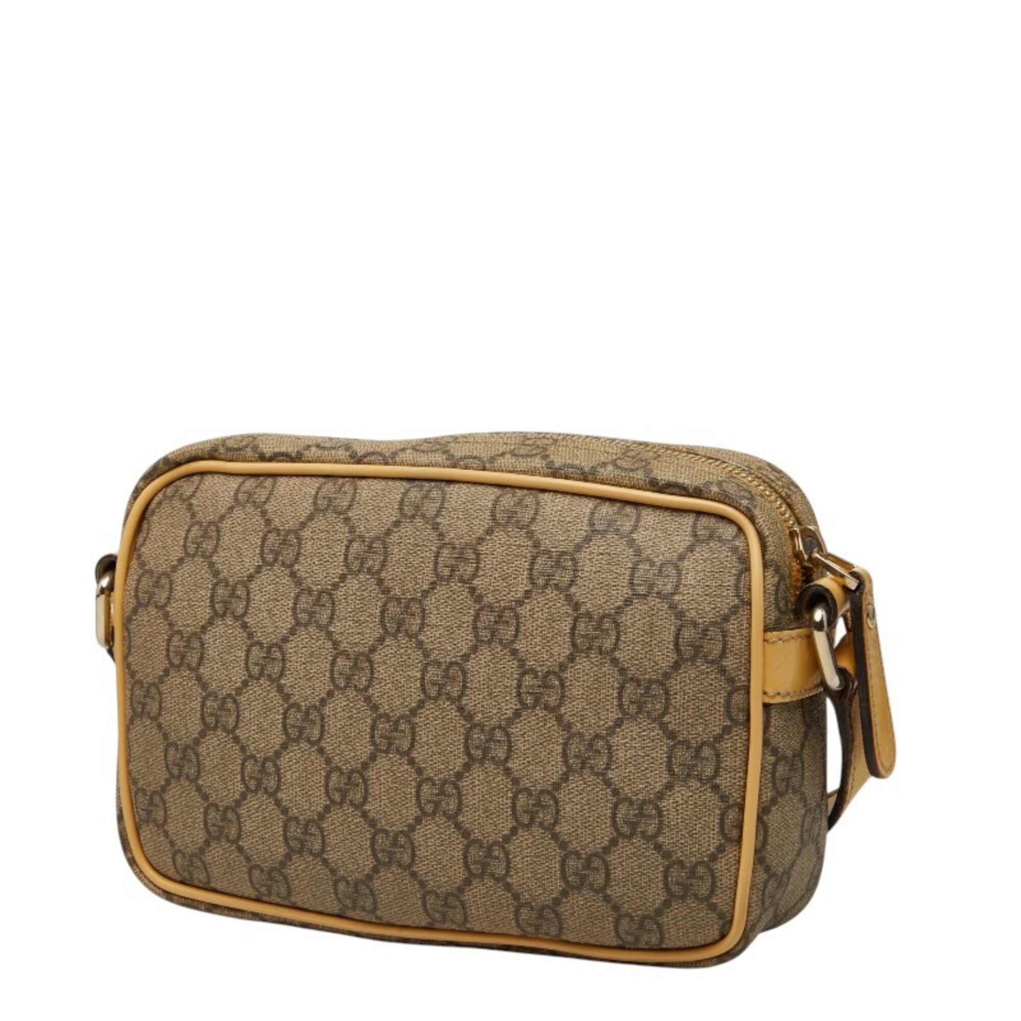 Gucci Beige Pvc Leather Shoulder Bag (Pre-Owned)