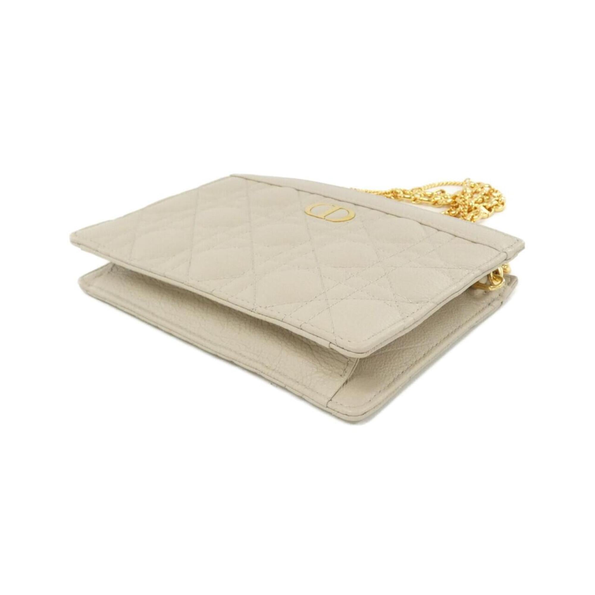 Christian Dior Sand Leather Handbag Pouch Shoulder Bag (Pre-Owned)