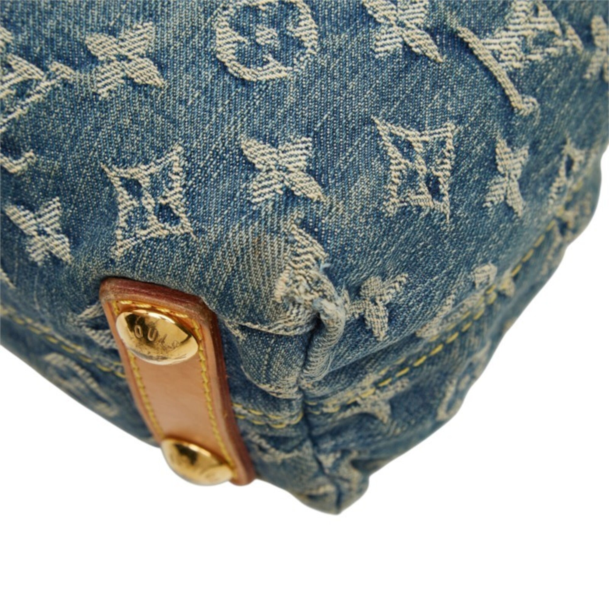 Louis Vuitton Monogram Denim Leather Shoulder Bag (Pre-Owned)