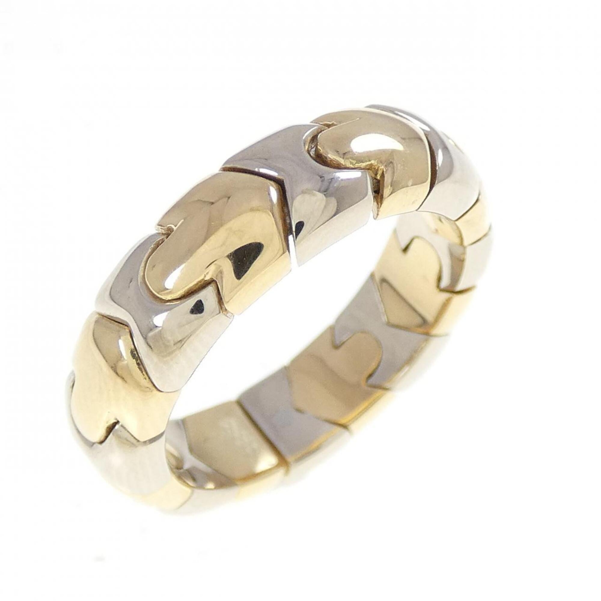 Bvlgari Yellow Gold (18K) White Gold (18K) Band Ring (Pre-Owned)