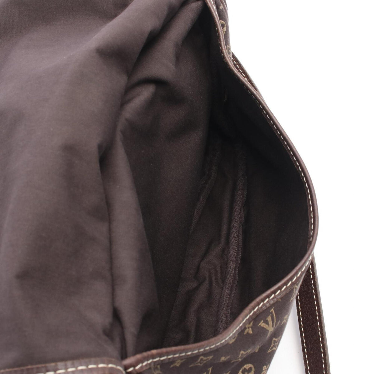 Louis Vuitton Brown Canvas Leather Handbag Shoulder Bag (Pre-Owned)