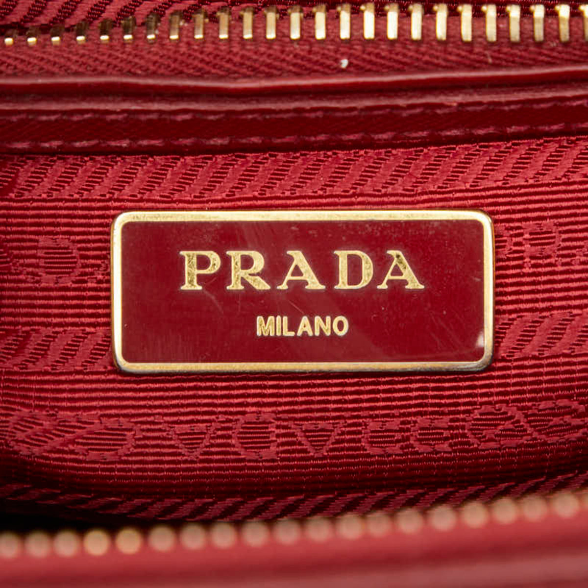 Prada Saffiano Red Color Leather Handbag Shoulder Bag (Pre-Owned)
