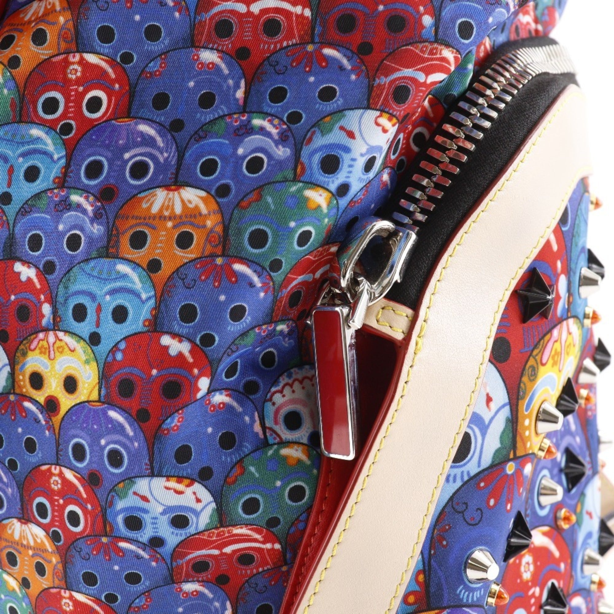 Christian Louboutin Multi-Color Nylon Leather Backpack (Pre-Owned)