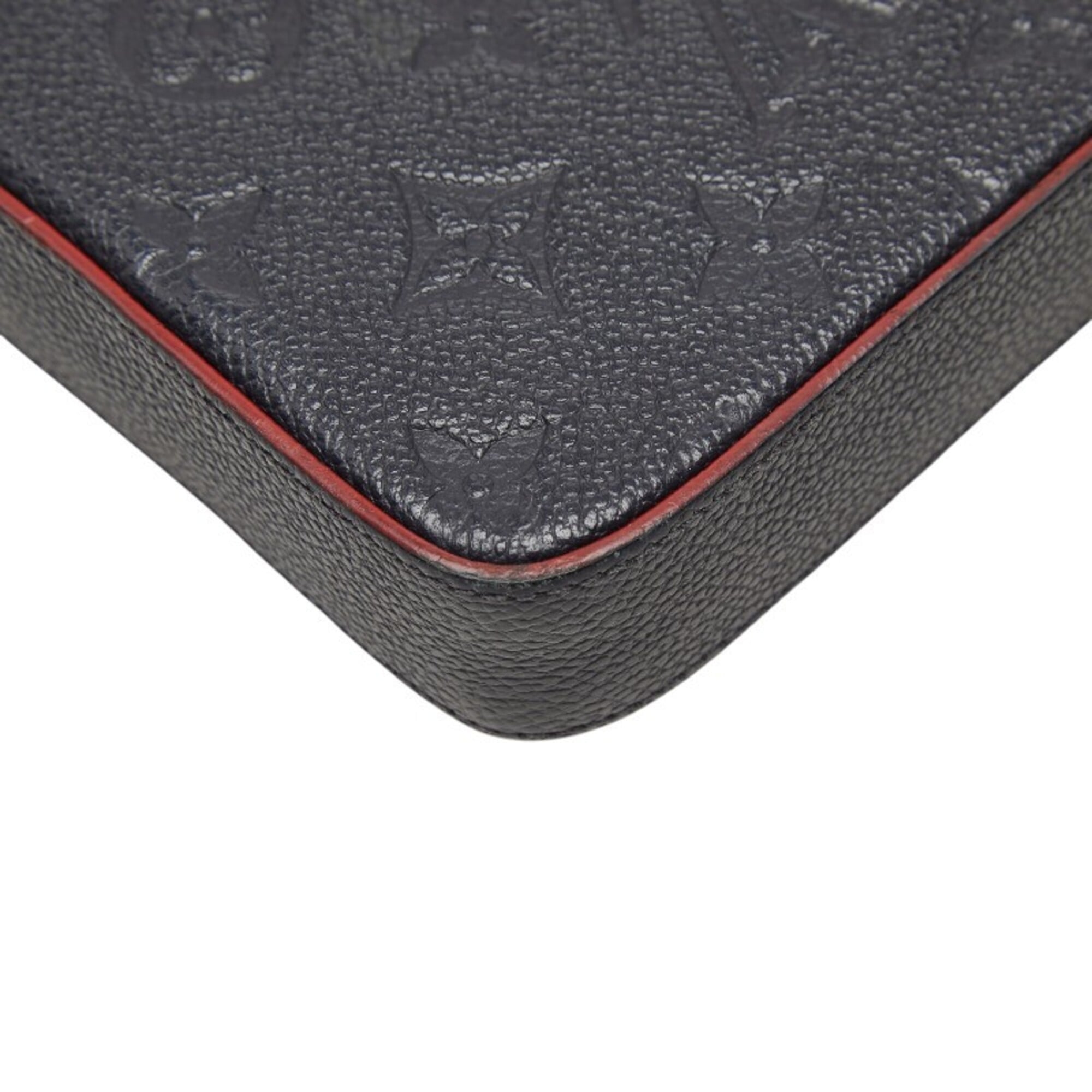 Louis Vuitton Monogram Empreinte Marine Rouge Navy Leather Pochette Shoulder Bag (Pre-Owned)