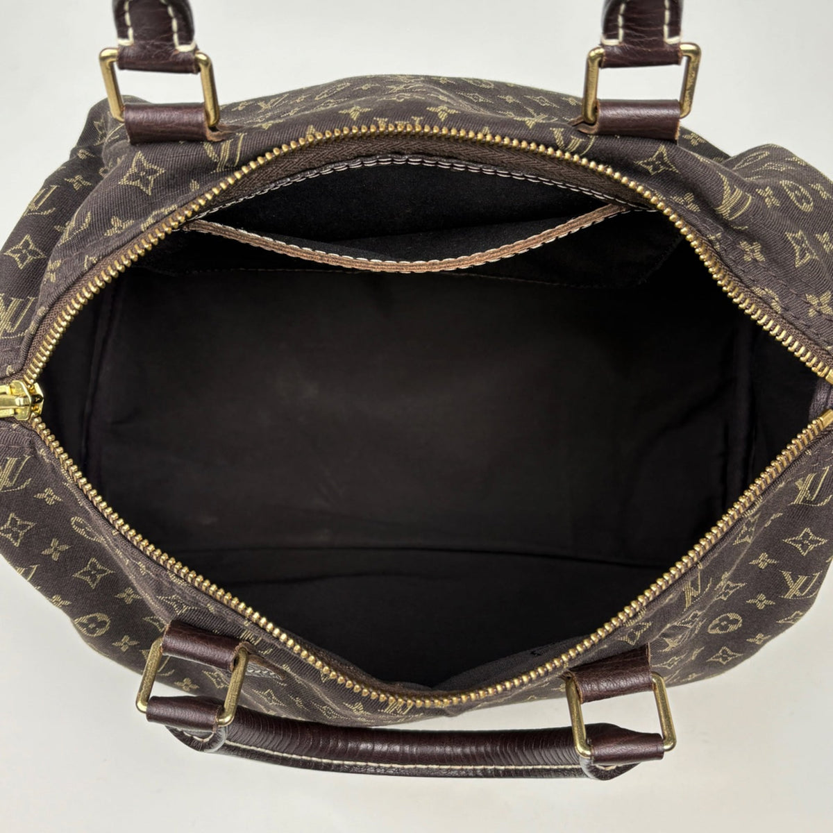 Louis Vuitton Dark Brown Ebene Monogram Boston Bag Handbag (Pre-Owned)