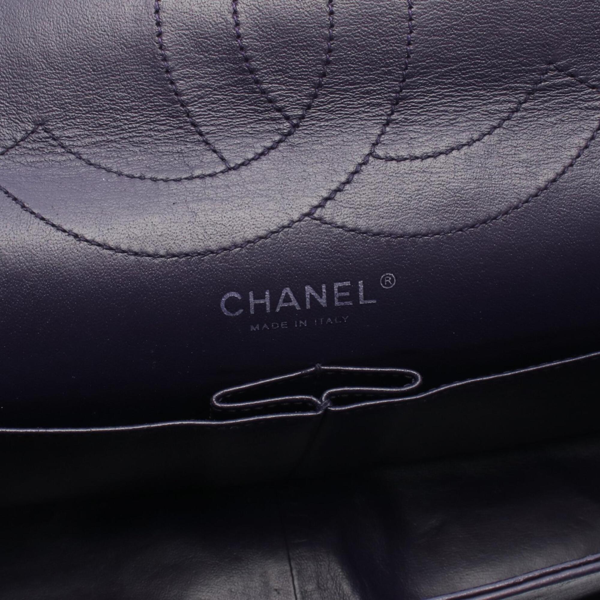 Chanel Purple Patent Leather Handbag Shoulder Bag (Pre-Owned)