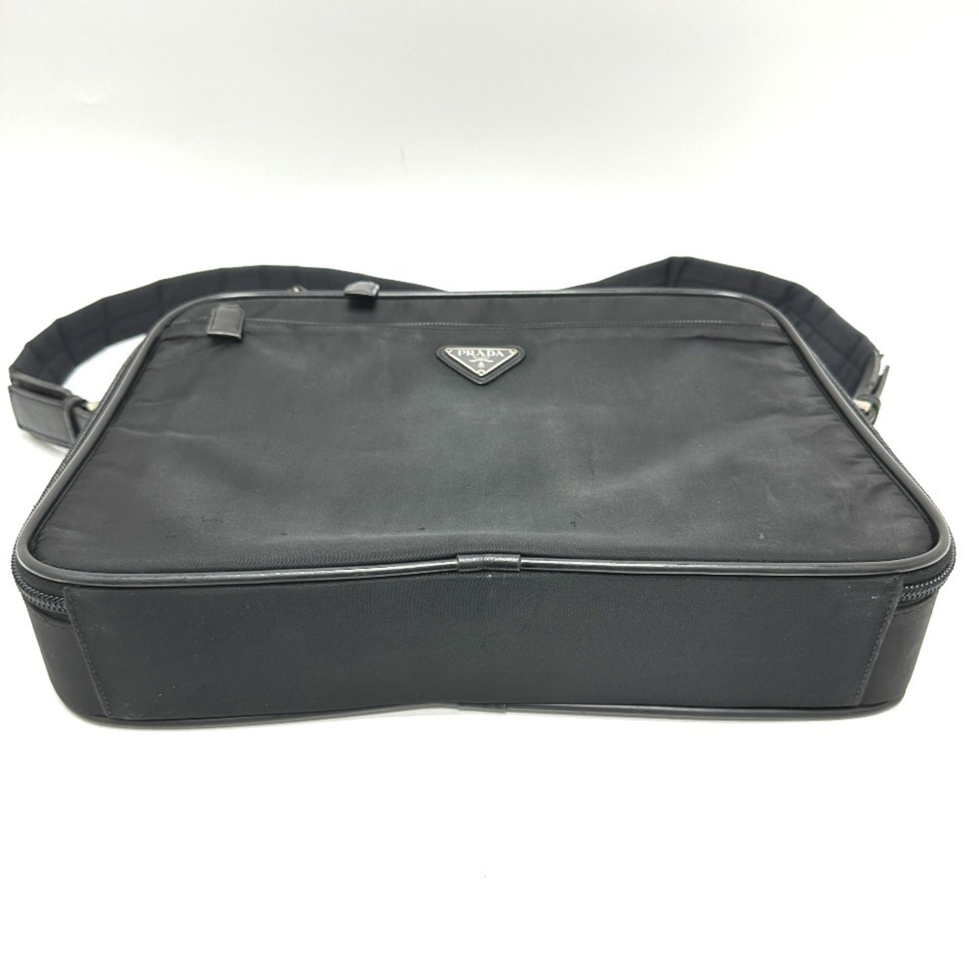 Prada Black Nylon Briefcase Shoulder Bag (Pre-Owned)