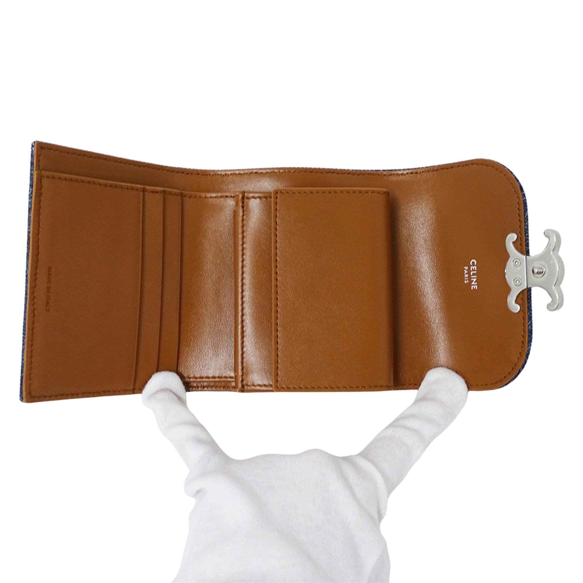 Celine Blue Denim Wallet (Tri-Fold) (Pre-Owned)