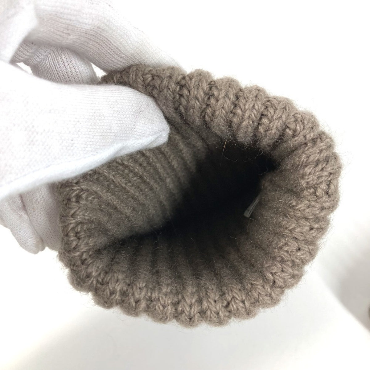 Hermes Sellier Gray Cashmere Mohair Warm Gloves (Pre-Owned)