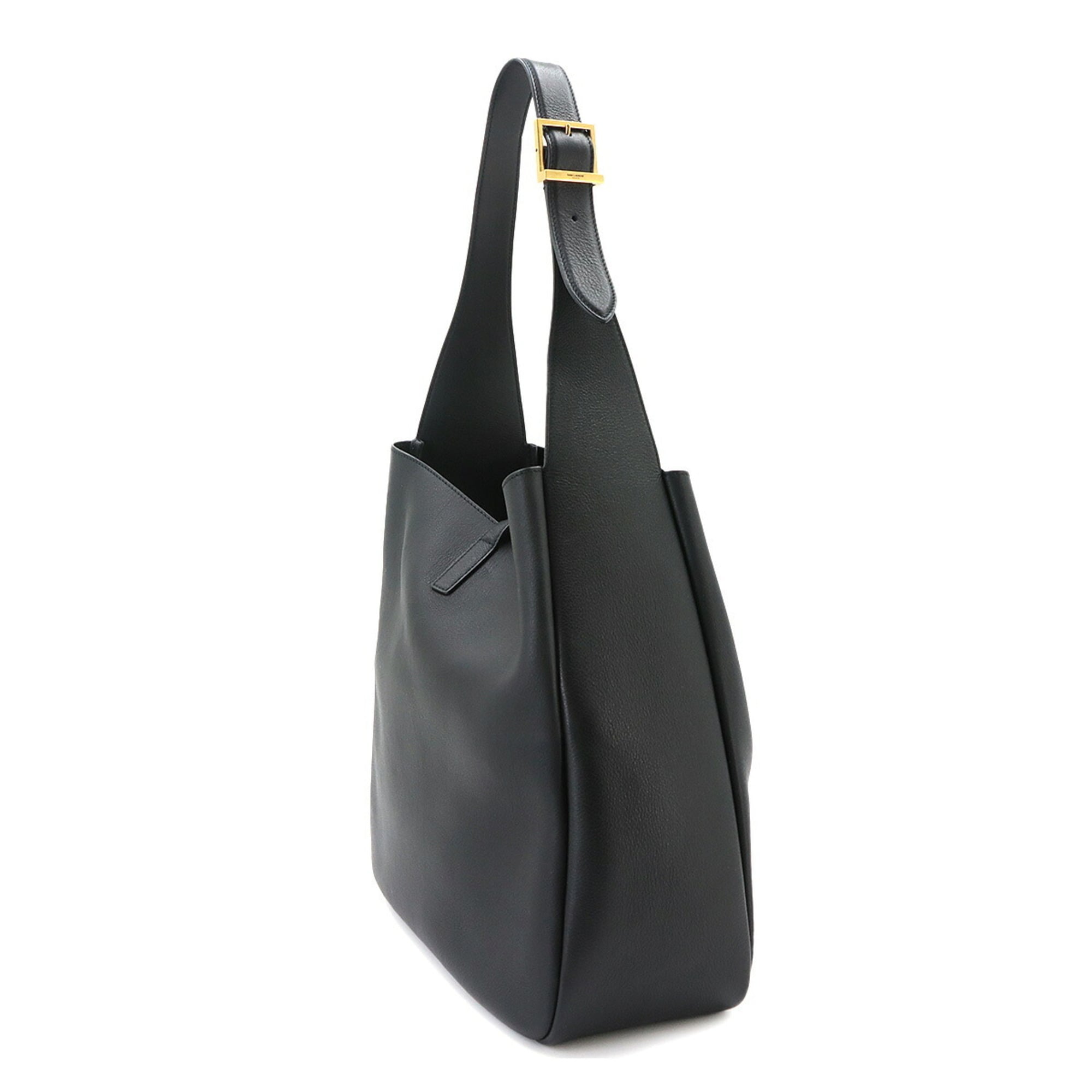 Saint Laurent Black Leather Handbag Shoulder Bag (Pre-Owned)
