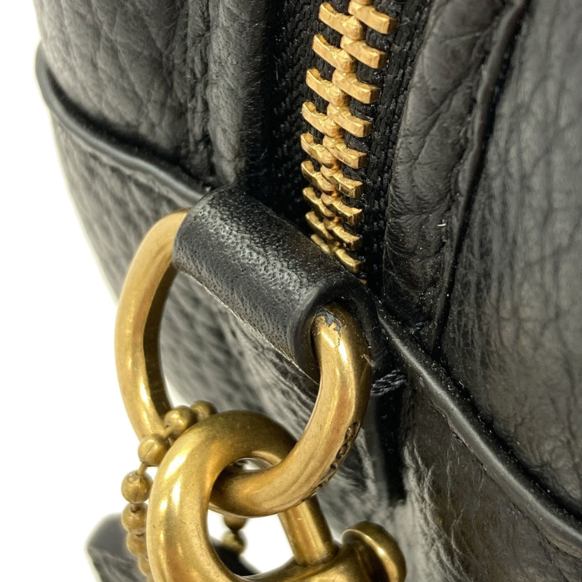 Coach Black Leather Shoulder Bag (Pre-Owned)