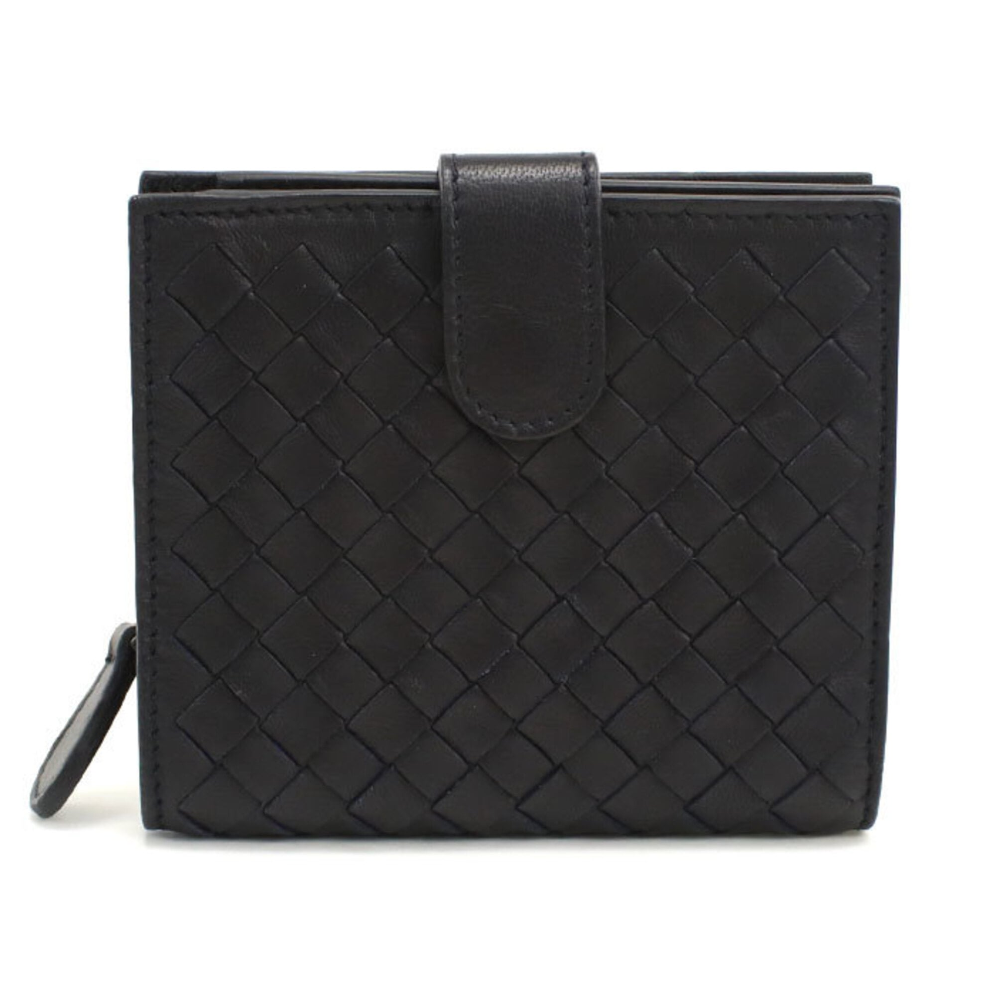 Bottega Veneta Black Leather Wallet (Bi-Fold) (Pre-Owned)