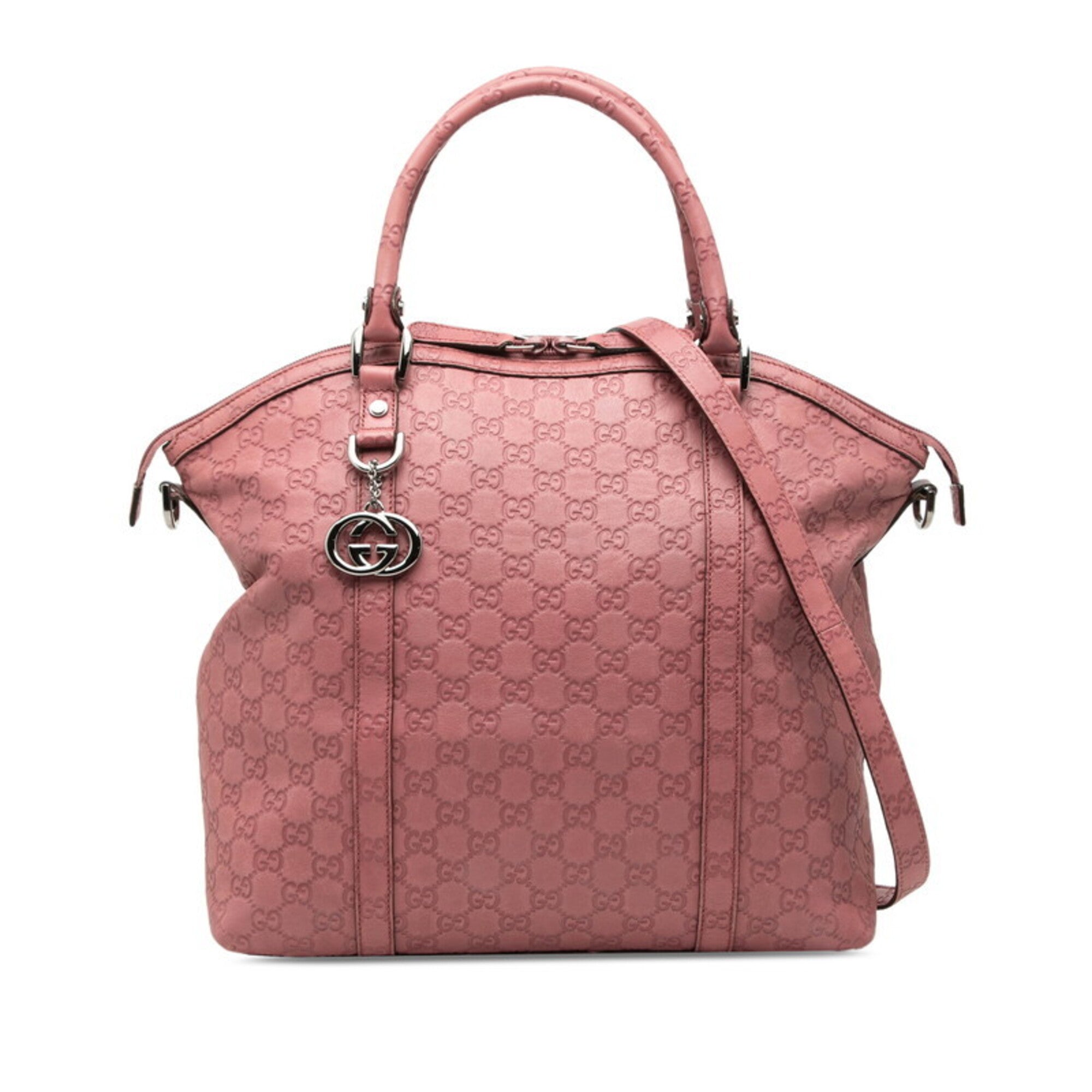 Gucci Soho Pink Leather Handbag Shoulder Bag (Pre-Owned)