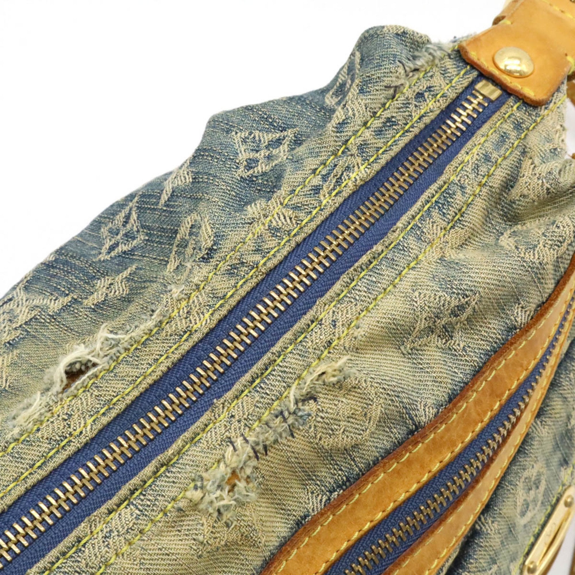 Louis Vuitton Blue Monogram Denim Shoulder Bag (Pre-Owned)