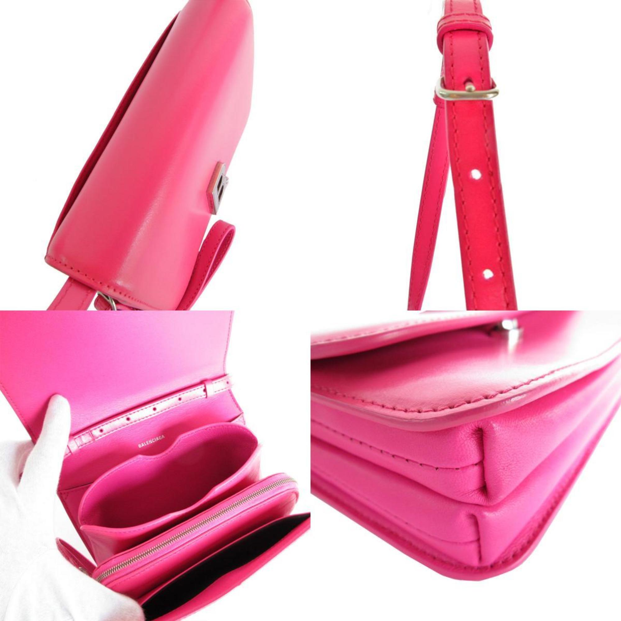 Balenciaga Pink Leather Shoulder Bag (Pre-Owned)