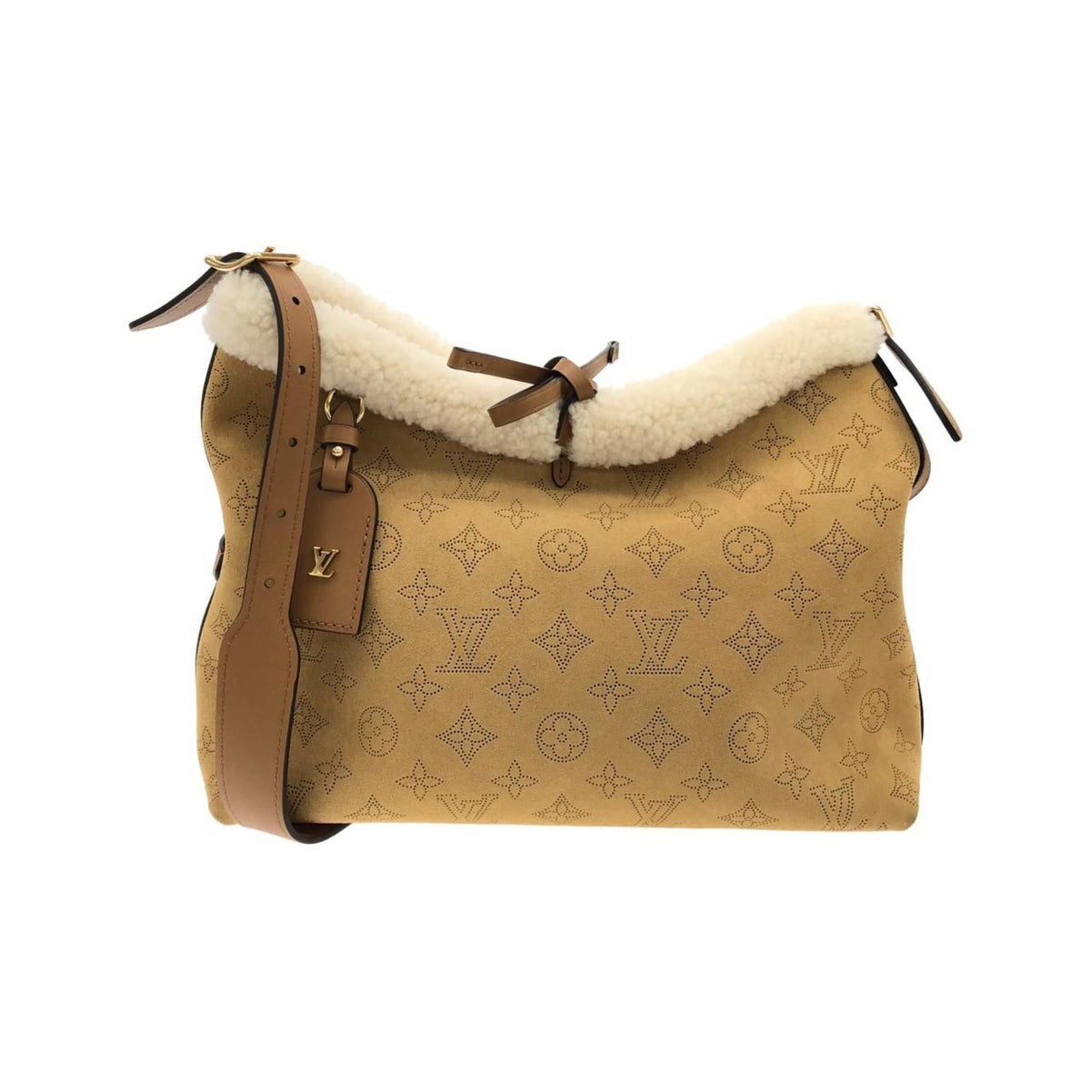 Louis Vuitton Beige Leather Shoulder Bag (Pre-Owned)