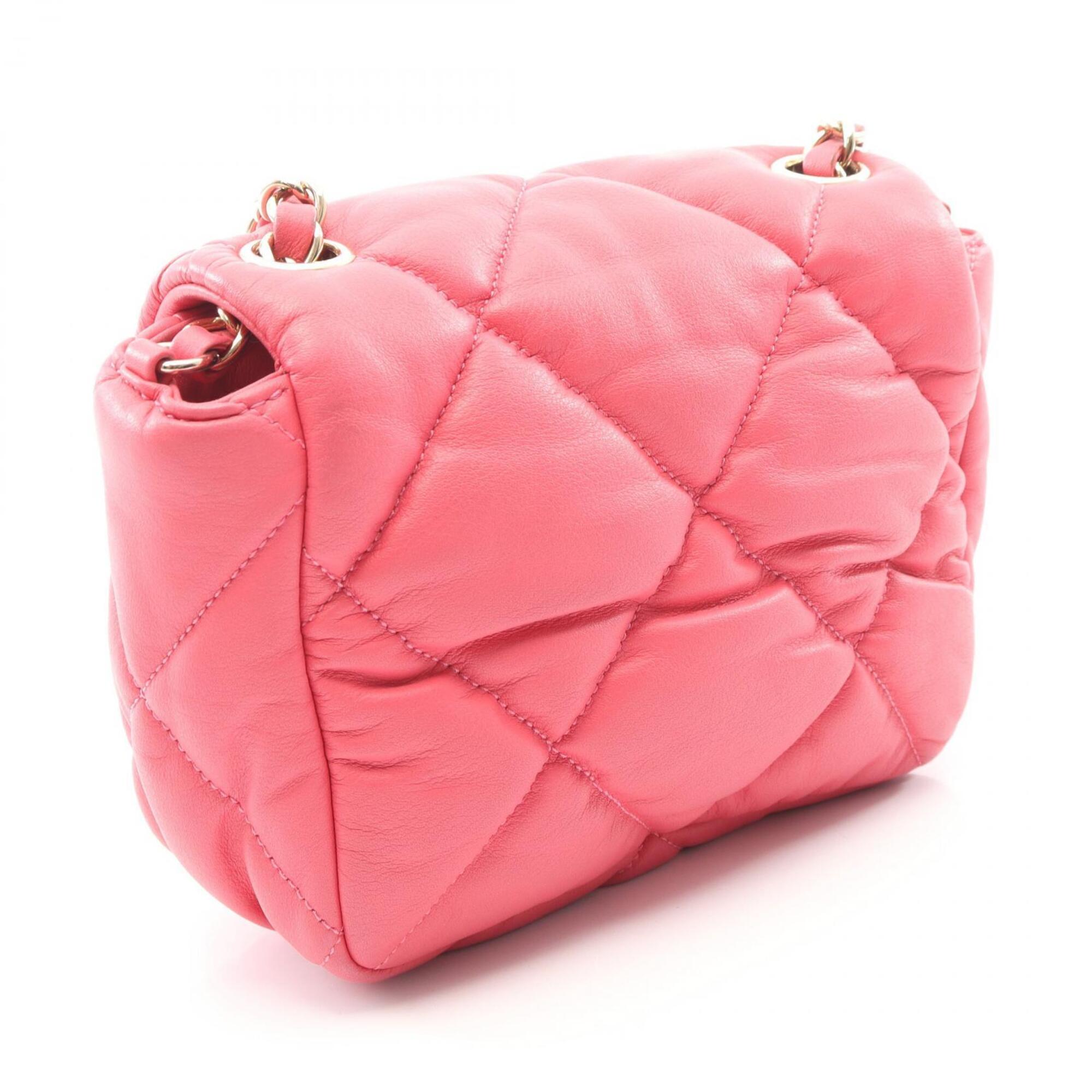 Chanel Pink Leather Handbag Shoulder Bag (Pre-Owned)