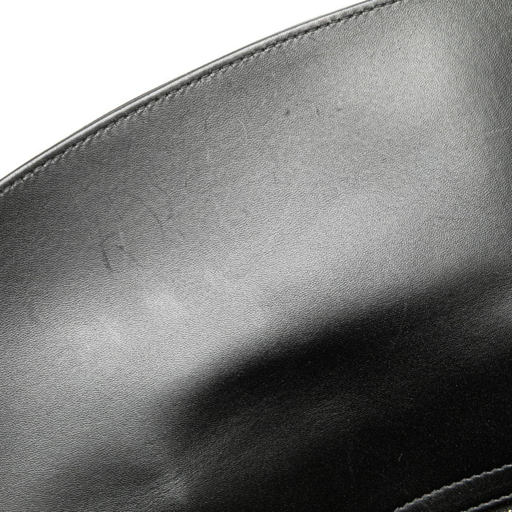 Christian Dior Black Leather Handbag Shoulder Bag (Pre-Owned)