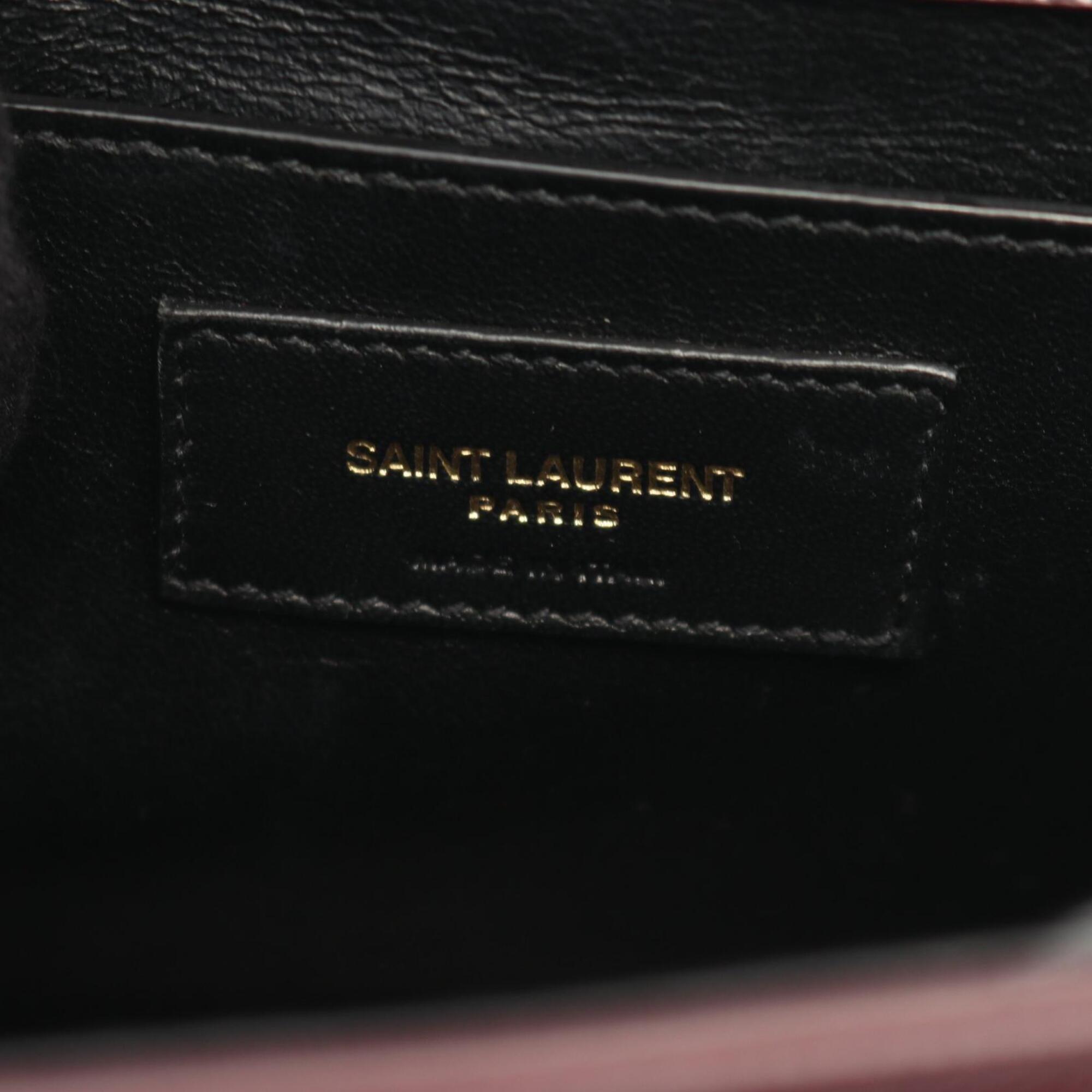 Yves Saint Laurent Bordeaux Leather Handbag (Pre-Owned)